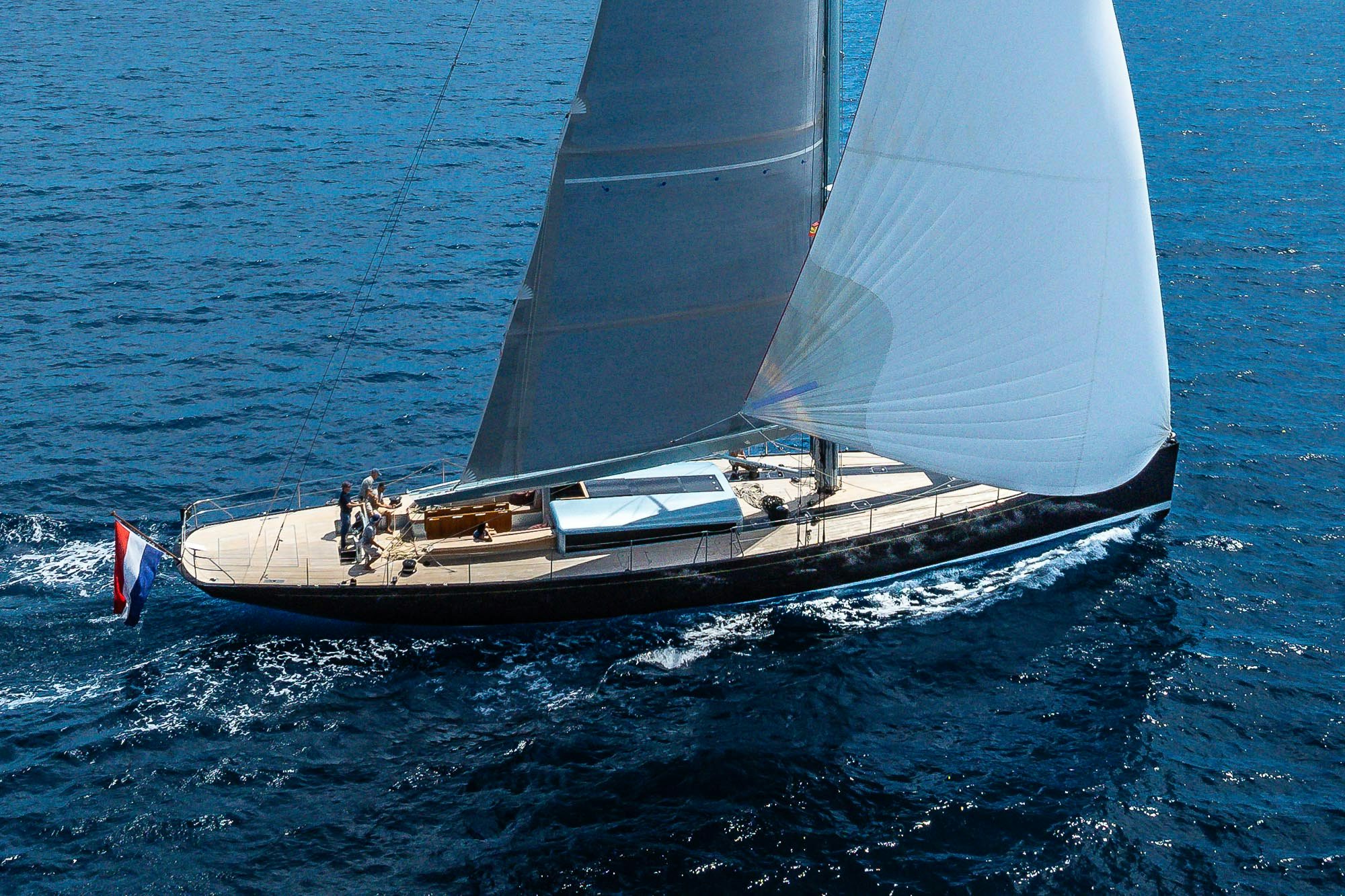 a sailboat on the water aboard TULIP Yacht for Sale