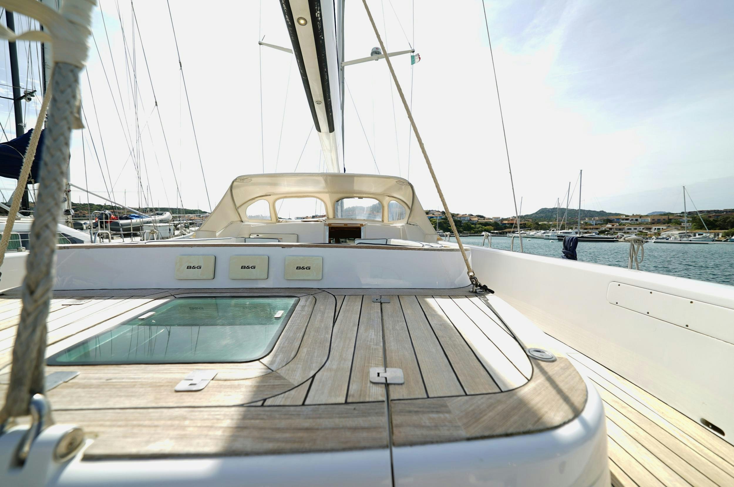 a boat on a dock aboard GIBIAN Yacht for Sale