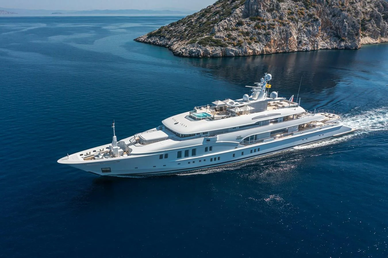 a white yacht in the water aboard SAPPHIRE Yacht for Charter