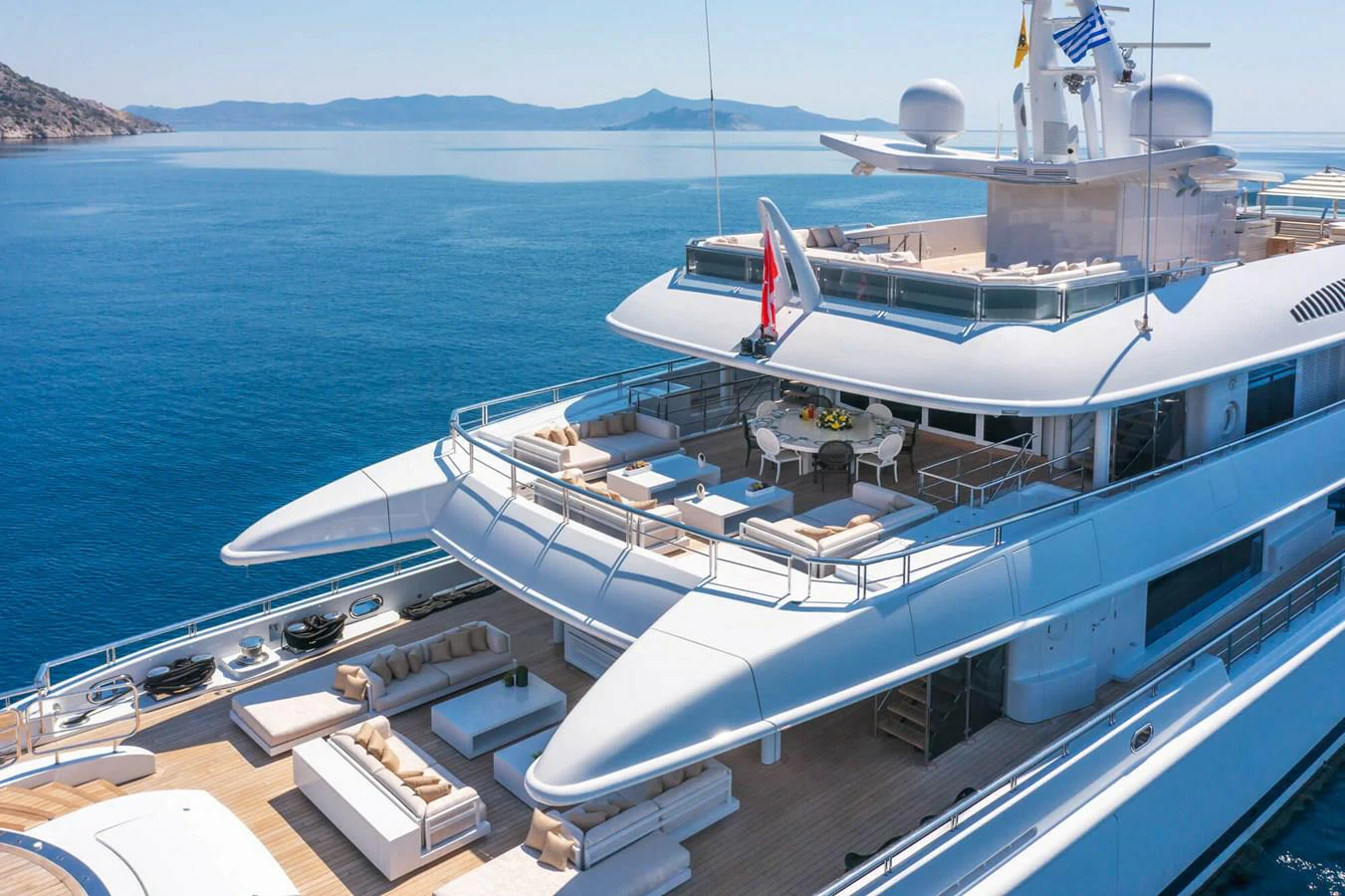 a boat on the water aboard SAPPHIRE Yacht for Charter