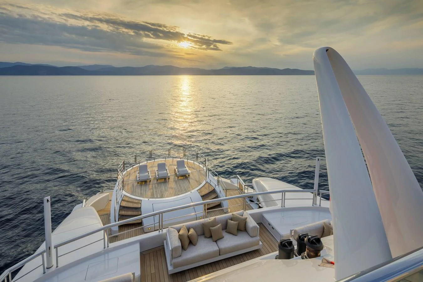 a boat on the water aboard SAPPHIRE Yacht for Charter