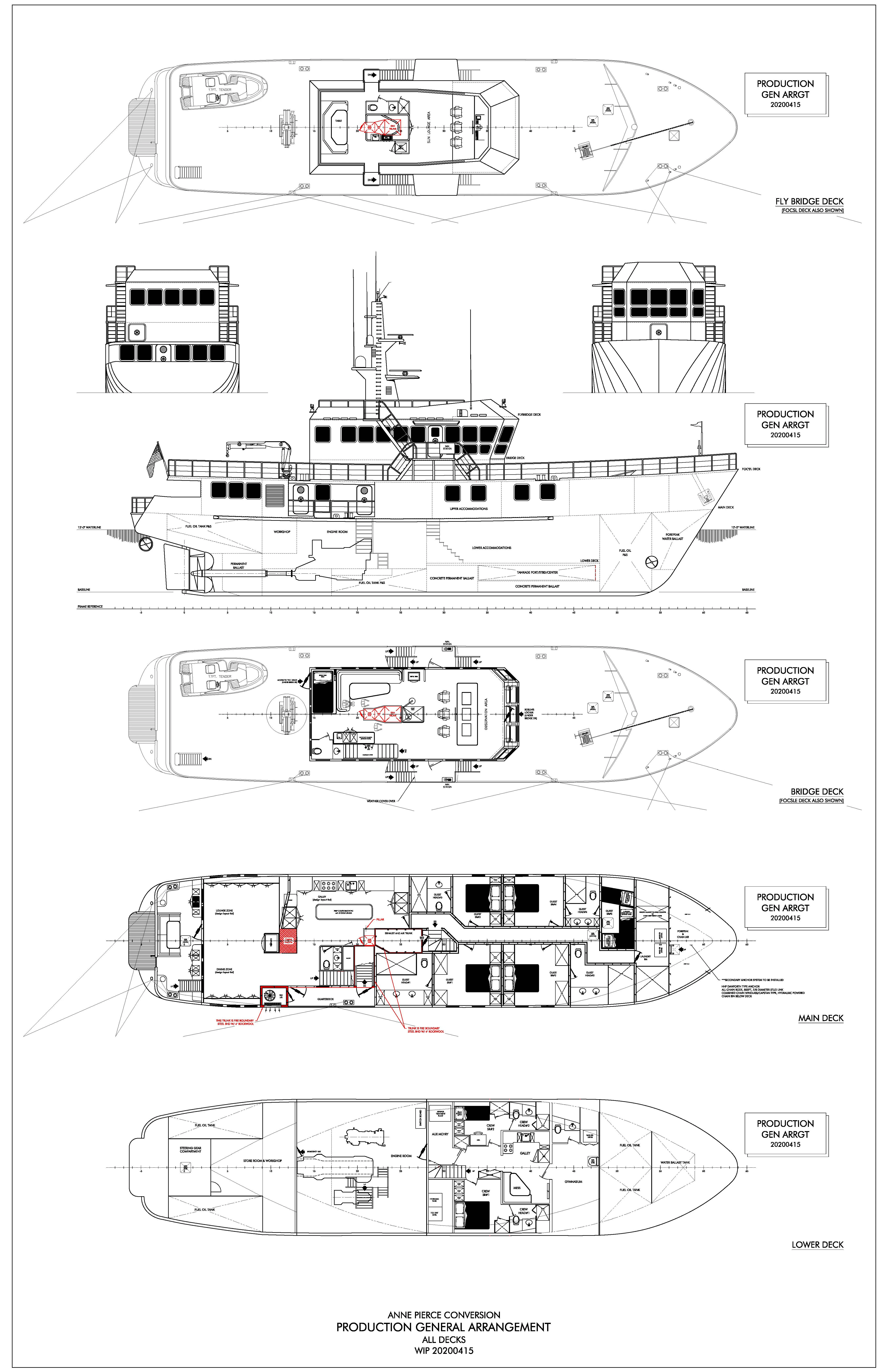 diagram aboard ANNE S PIERCE Yacht for Sale