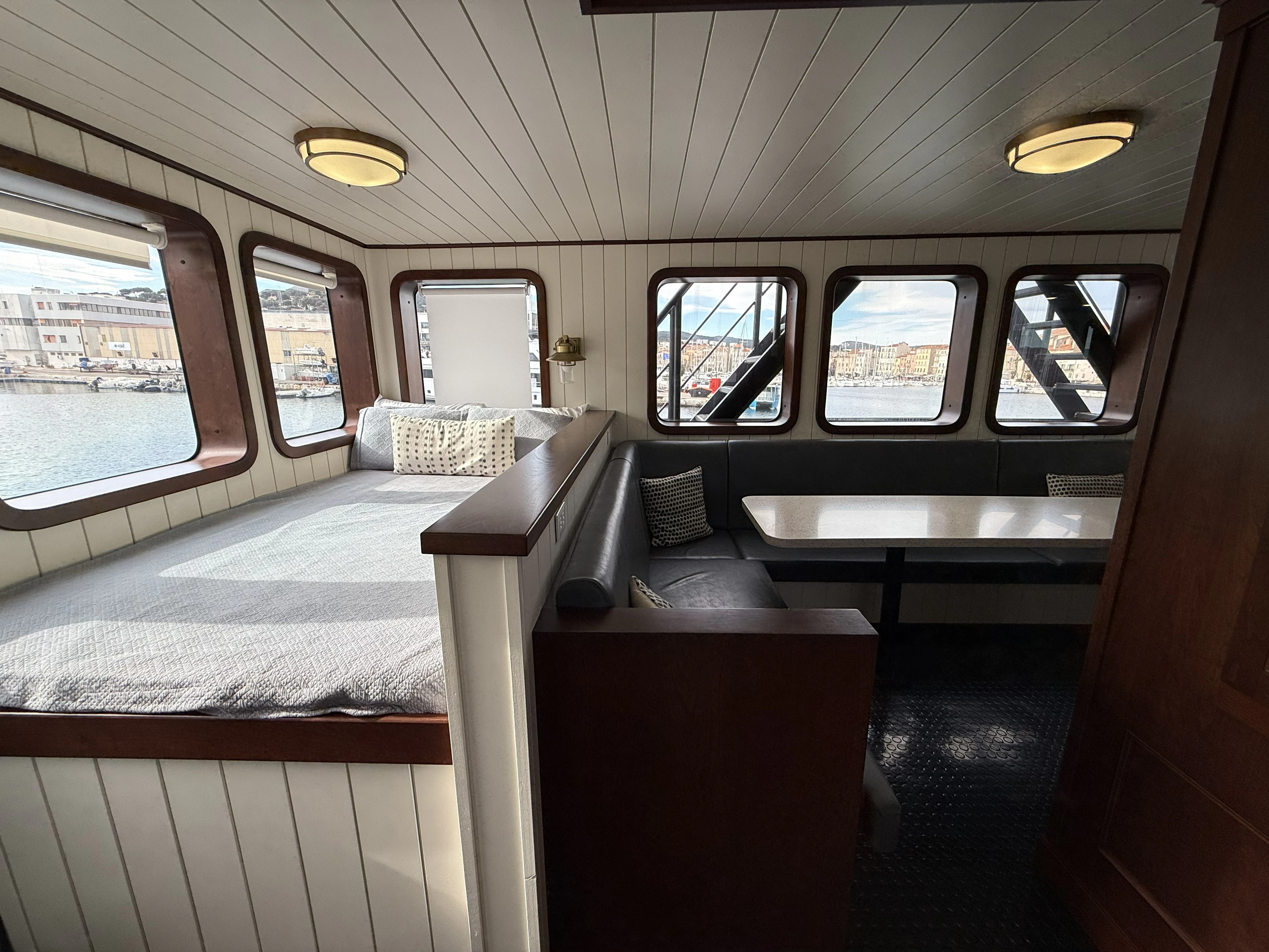inside of a train aboard ANNE S PIERCE Yacht for Sale