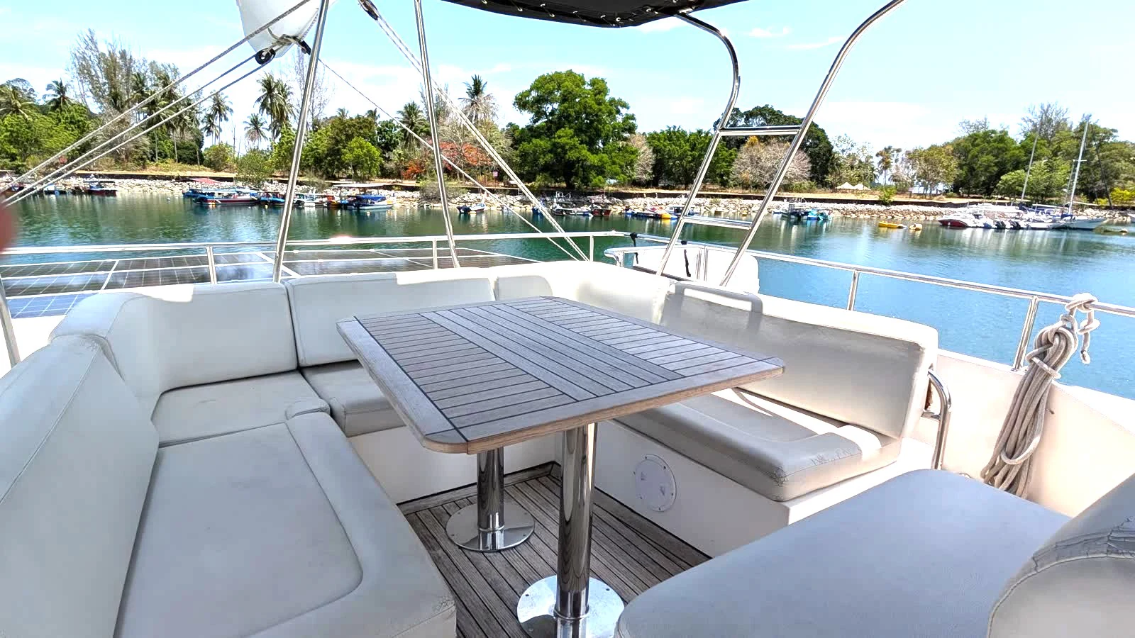 a boat on the water aboard OCEAN ESCAPE Yacht for Sale