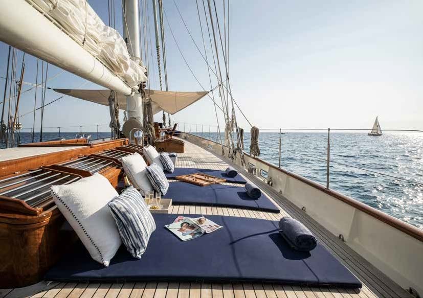 a boat on the water aboard ALEXA OF LONDON Yacht for Charter