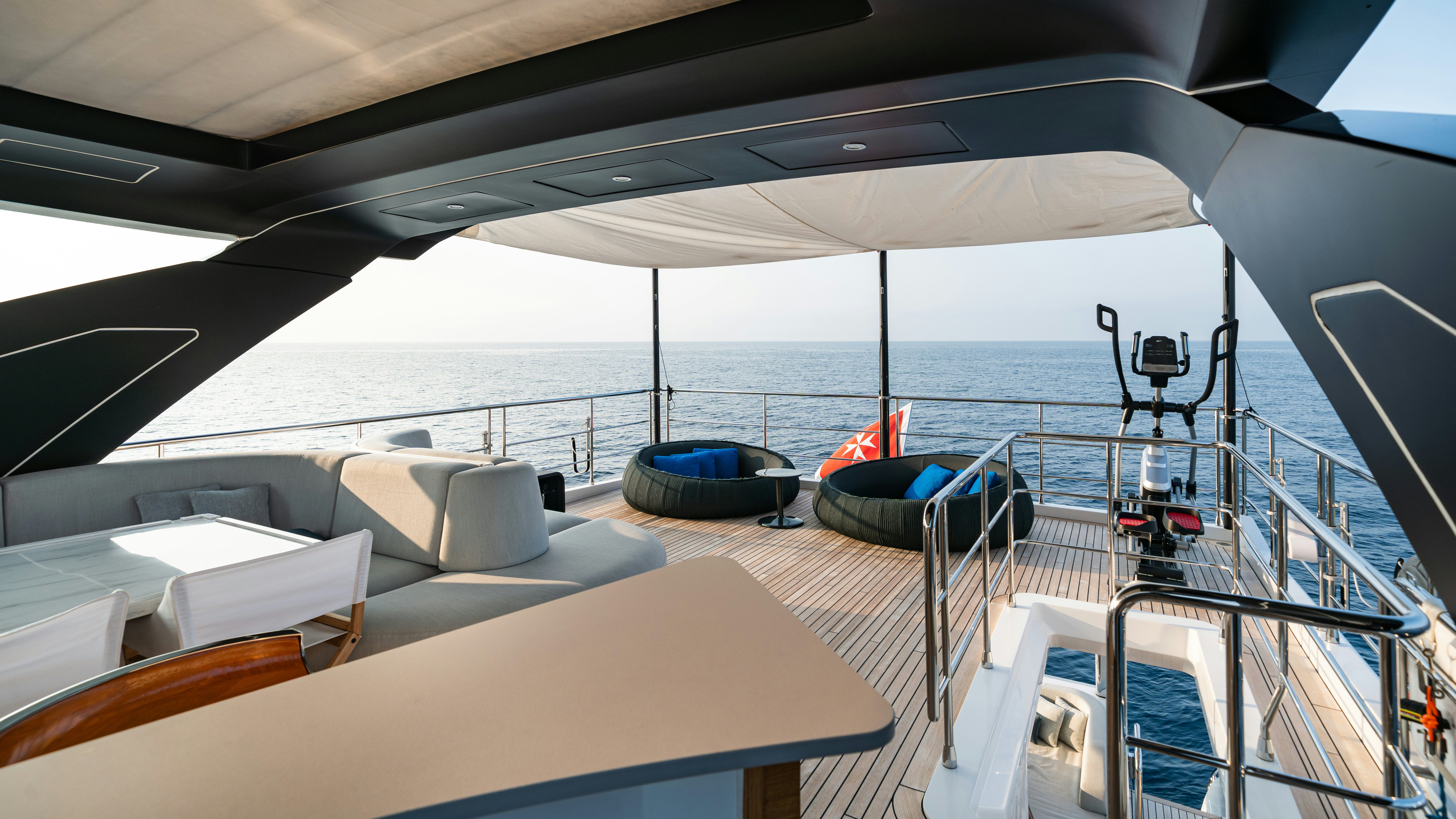 a boat on the water aboard CHILLIN’ Yacht for Sale