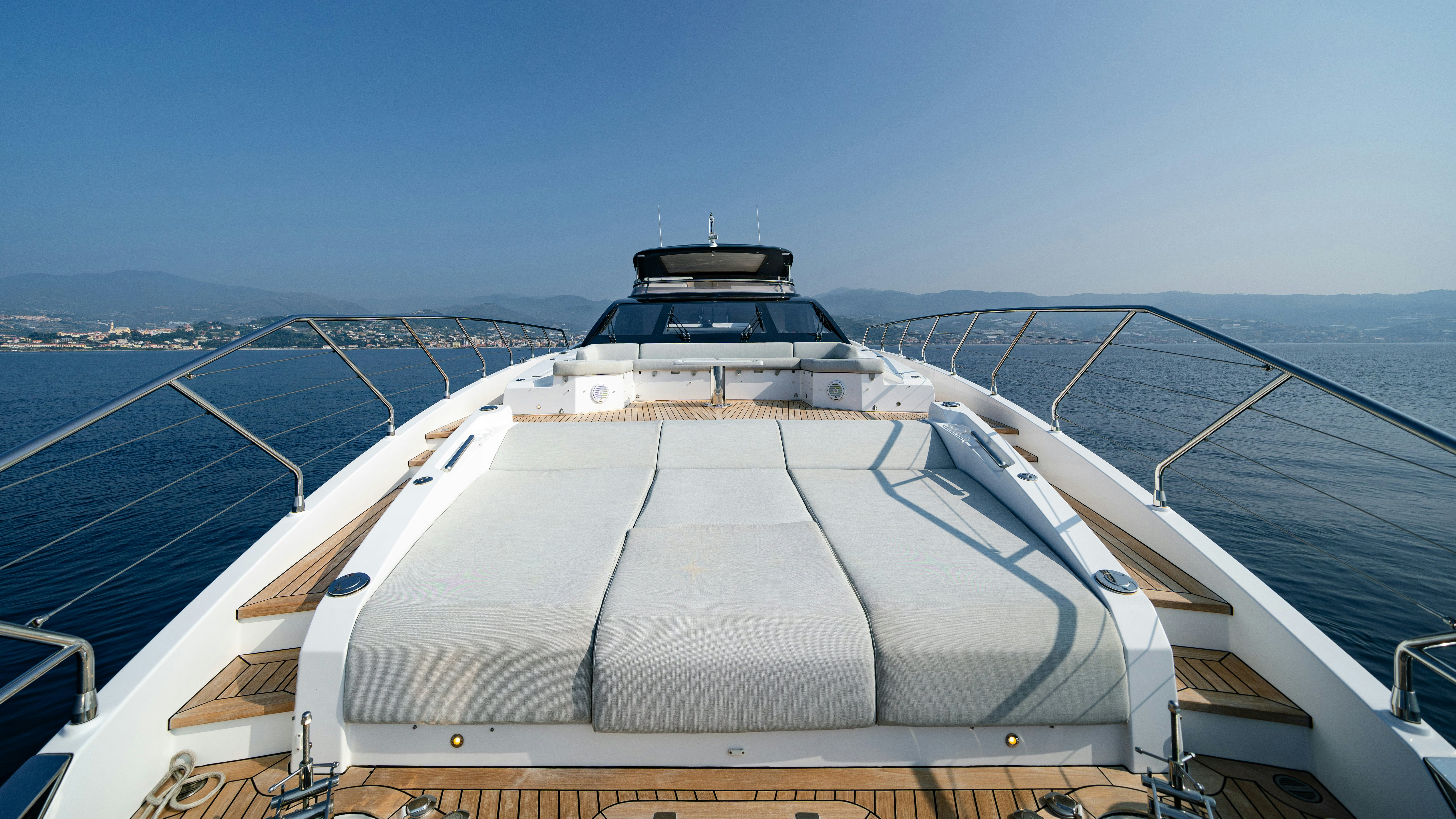 a boat on a body of water aboard CHILLIN’ Yacht for Sale