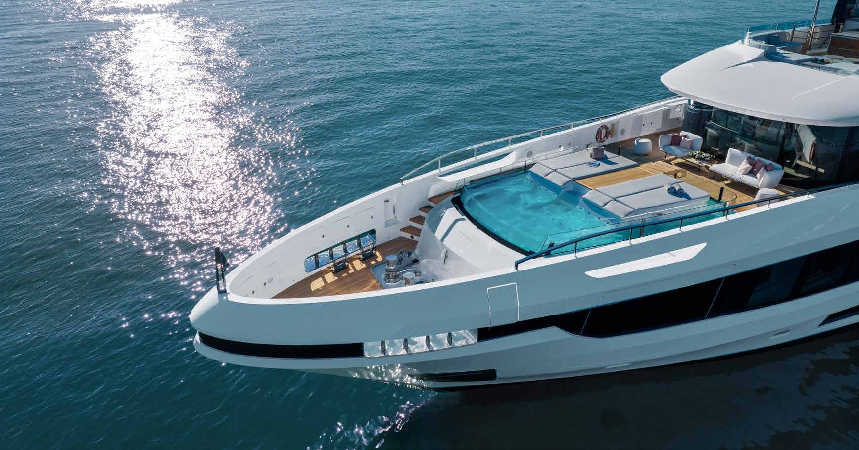 a boat on the water aboard MANGUSTA OCEANO 44/08 Yacht for Sale