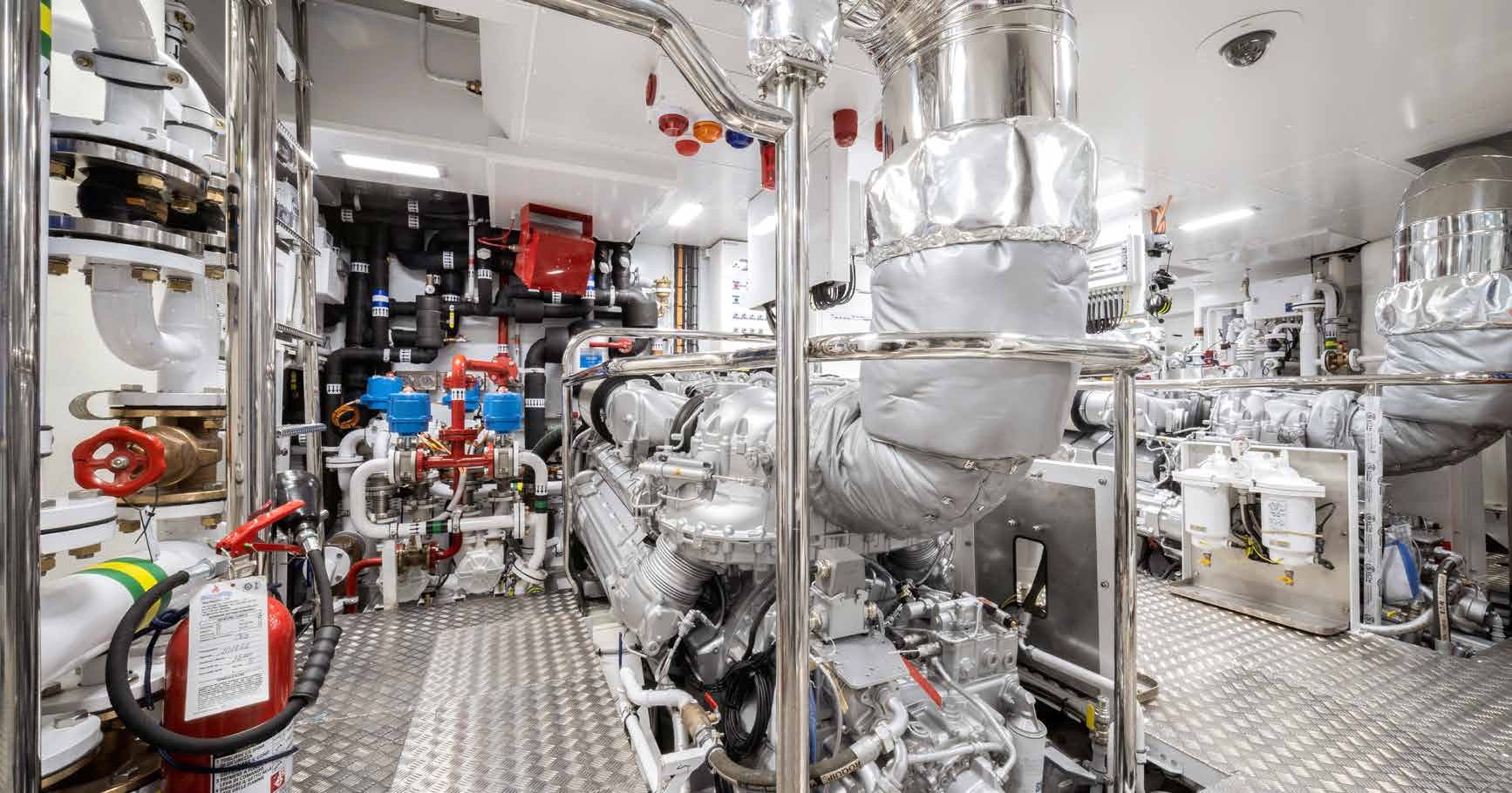 a close-up of a machine aboard MANGUSTA OCEANO 44/08 Yacht for Sale