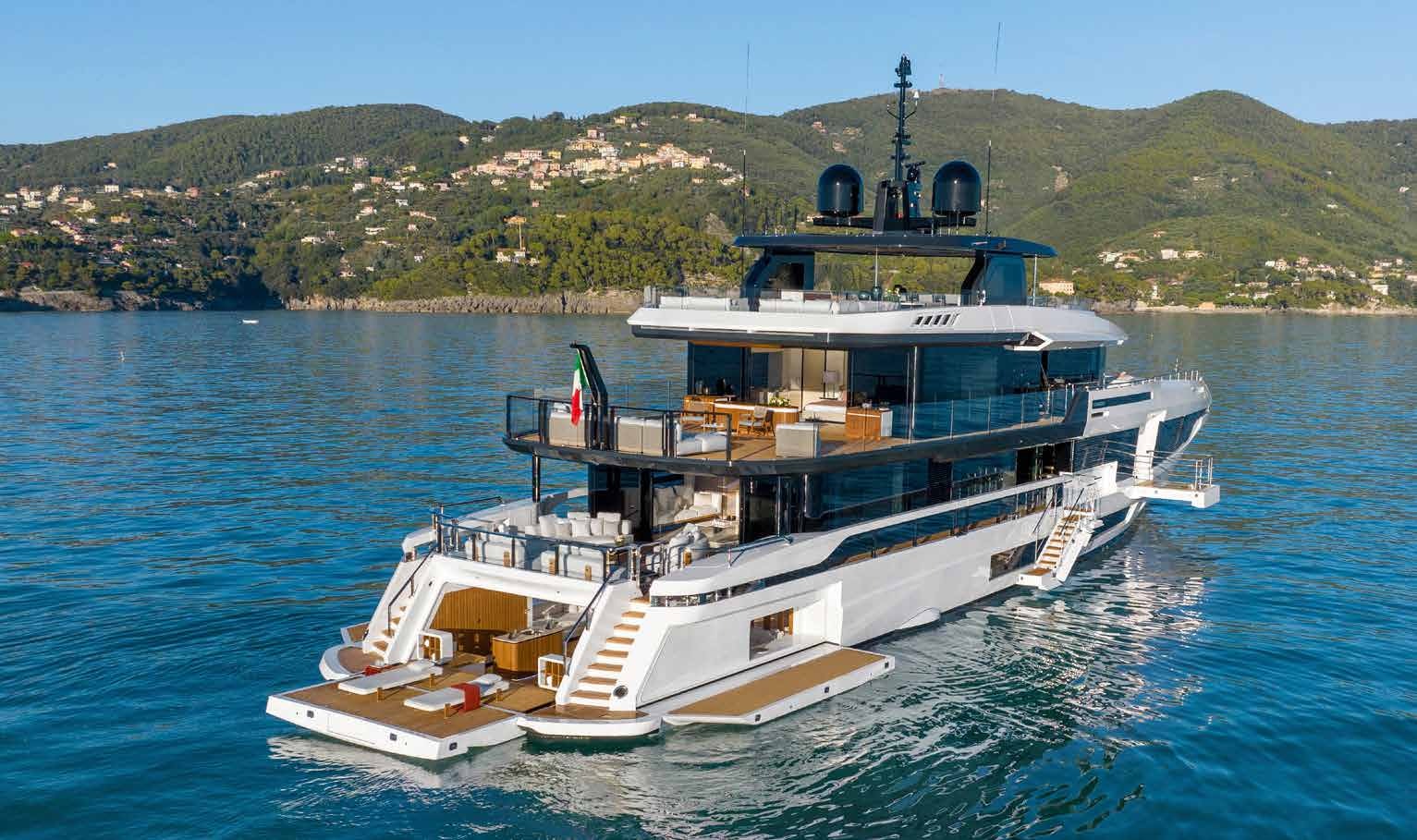 a boat on the water aboard MANGUSTA OCEANO 44/08 Yacht for Sale