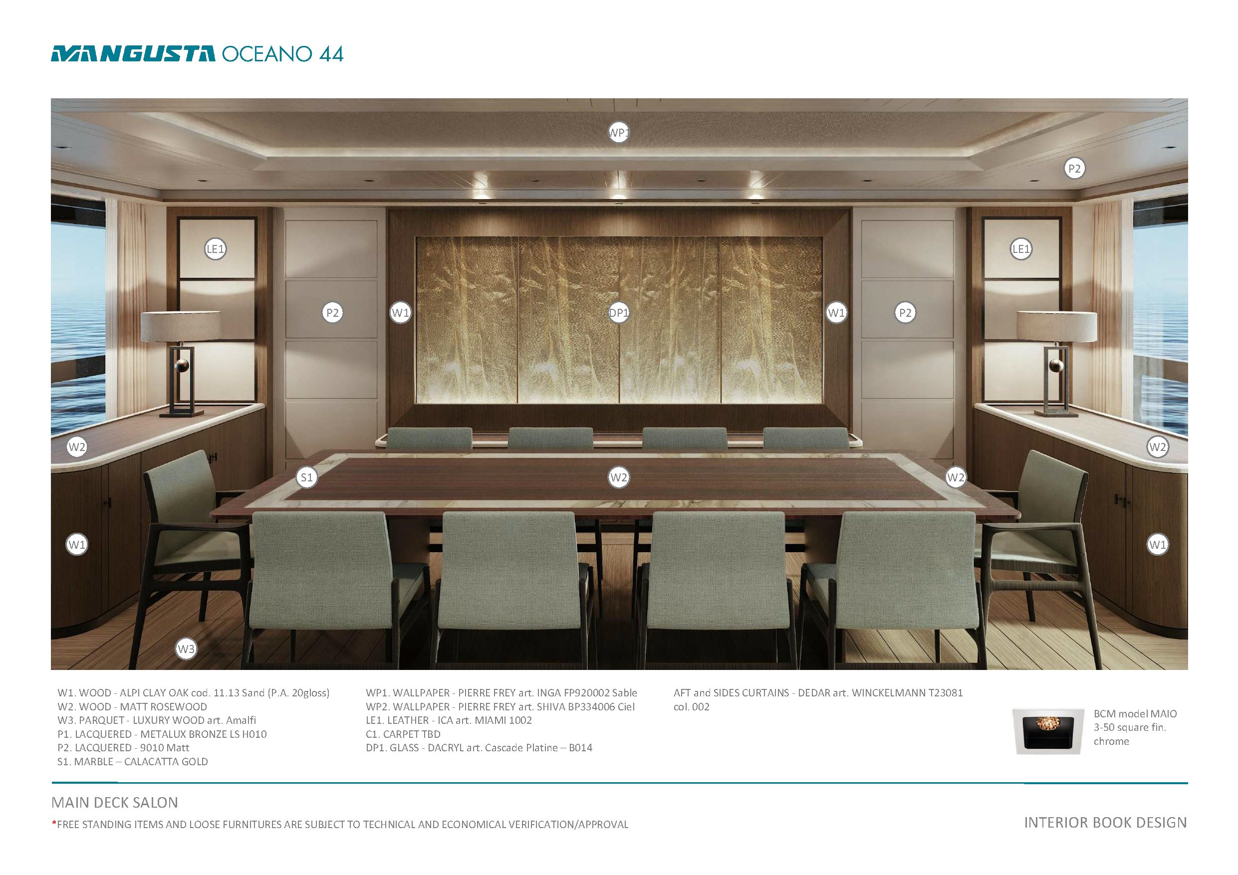 graphical user interface aboard MANGUSTA OCEANO 44/08 Yacht for Sale