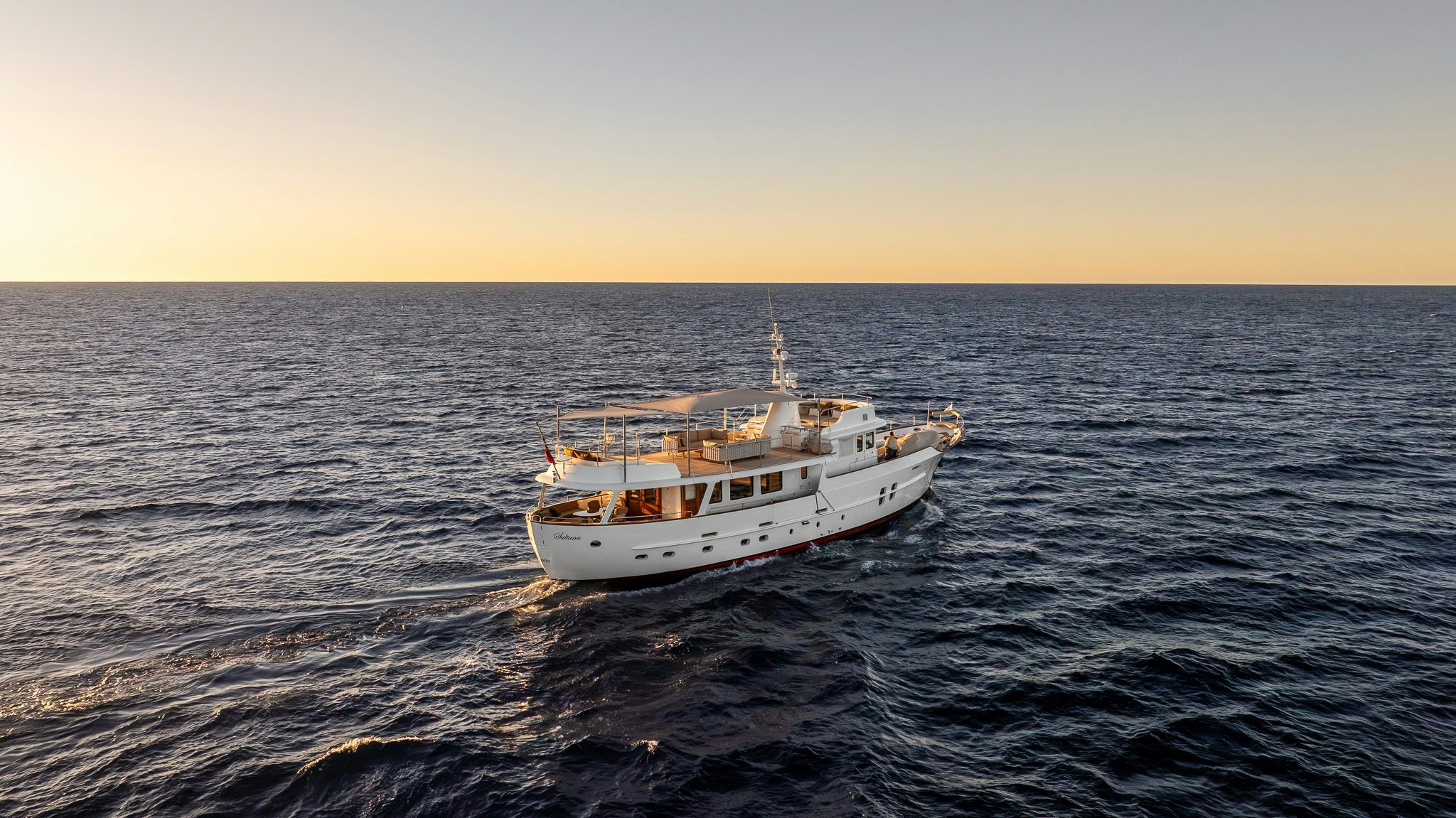 a boat in the water aboard SULTANA Yacht for Sale