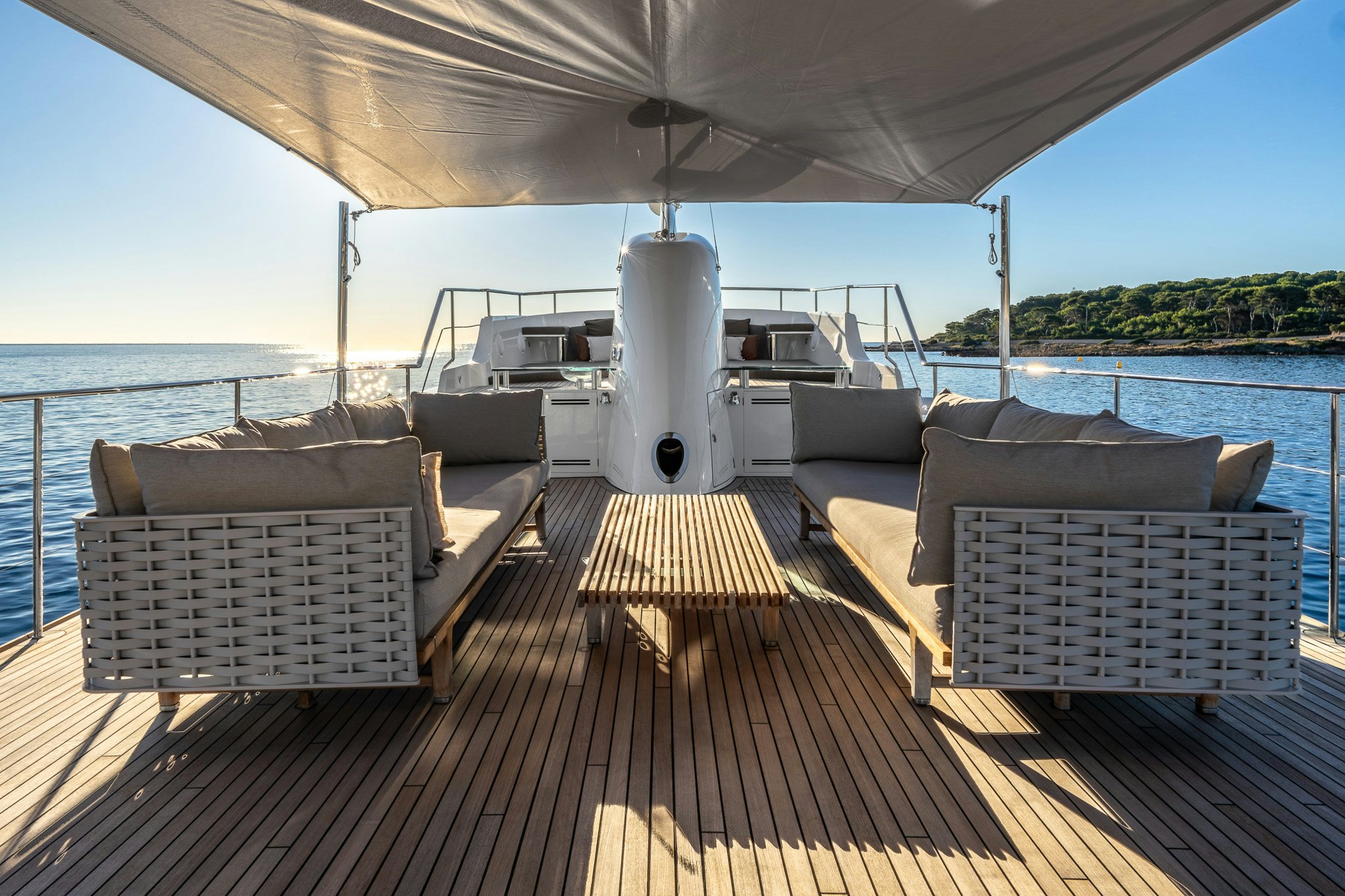 a boat on a deck aboard SULTANA Yacht for Sale