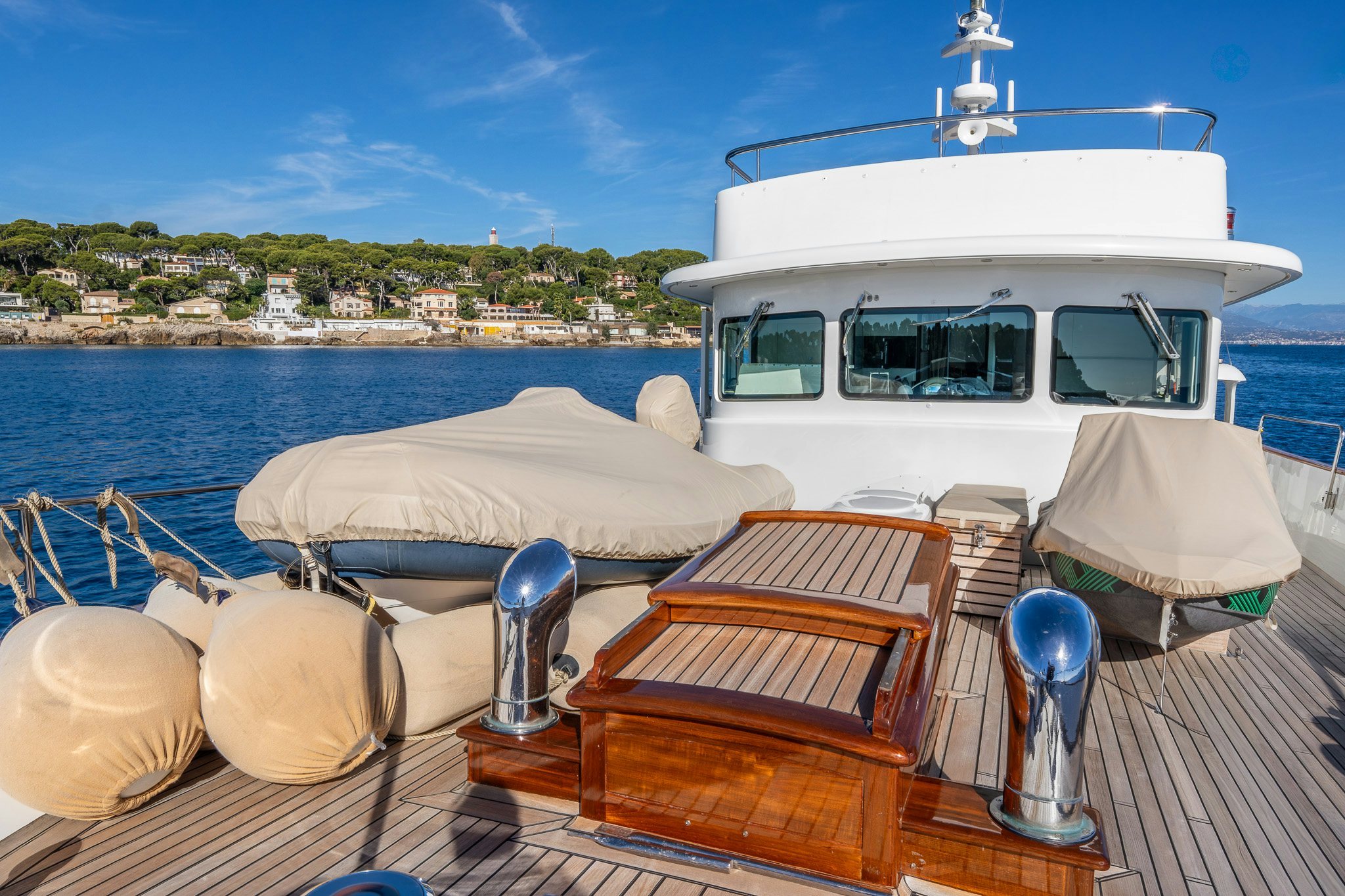 a boat on a dock aboard SULTANA Yacht for Sale
