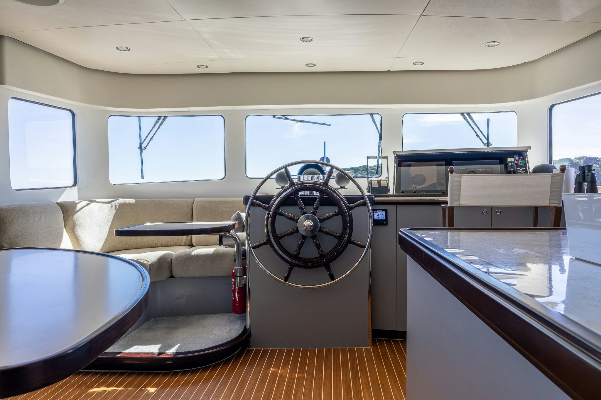 inside of a car aboard SULTANA Yacht for Sale