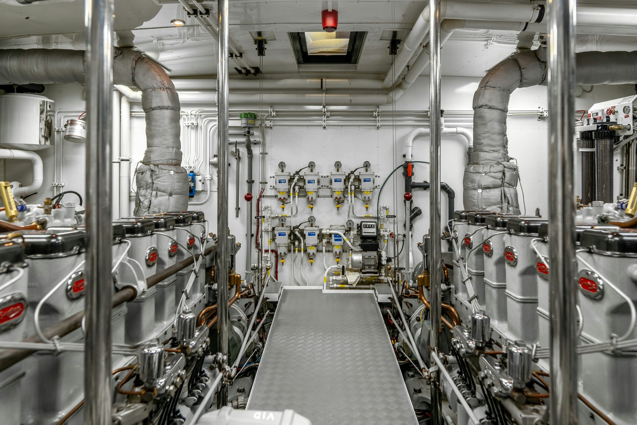 a factory with pipes aboard SULTANA Yacht for Sale