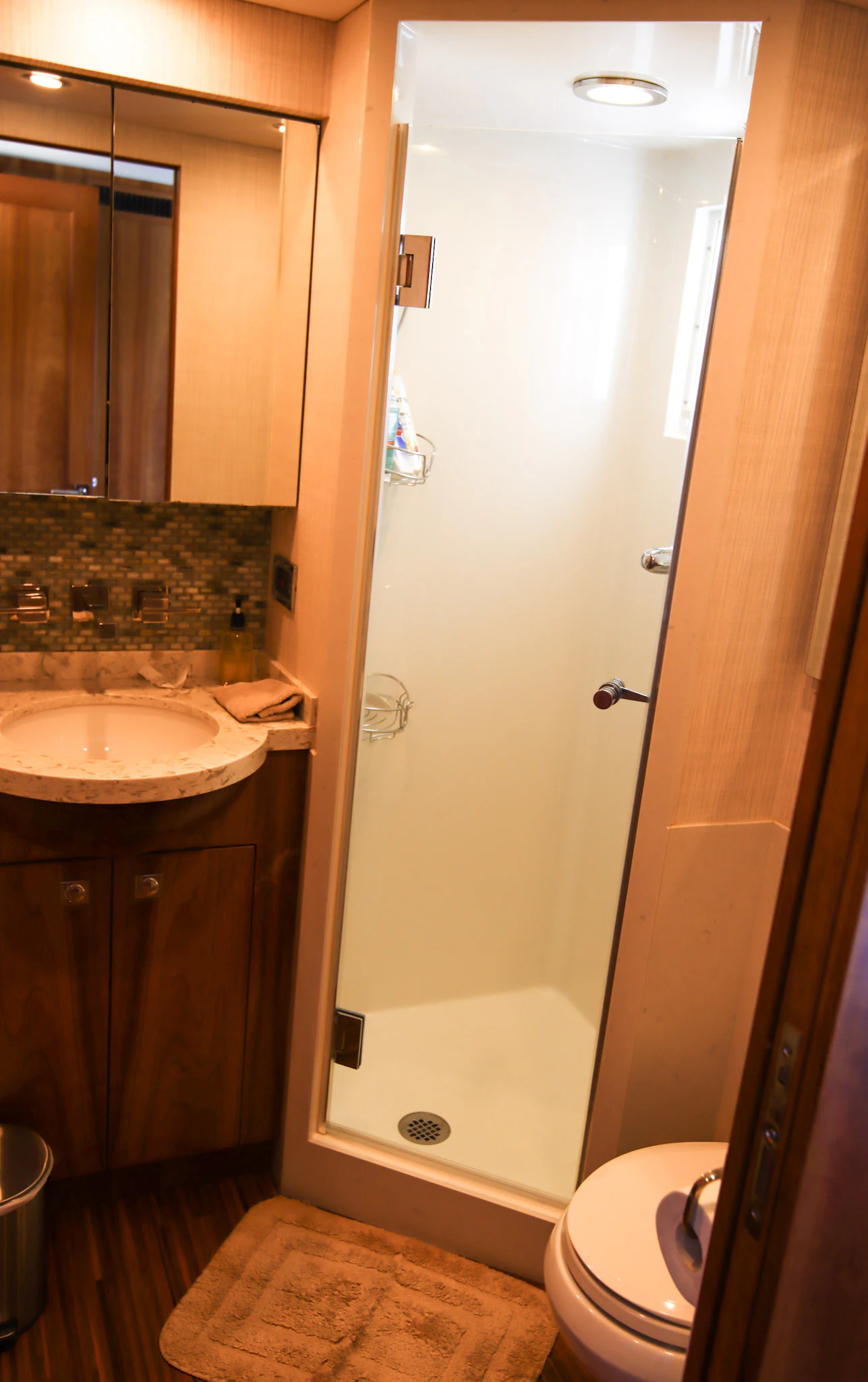 a bathroom with a sink and a toilet aboard MARDIOSA Yacht for Sale