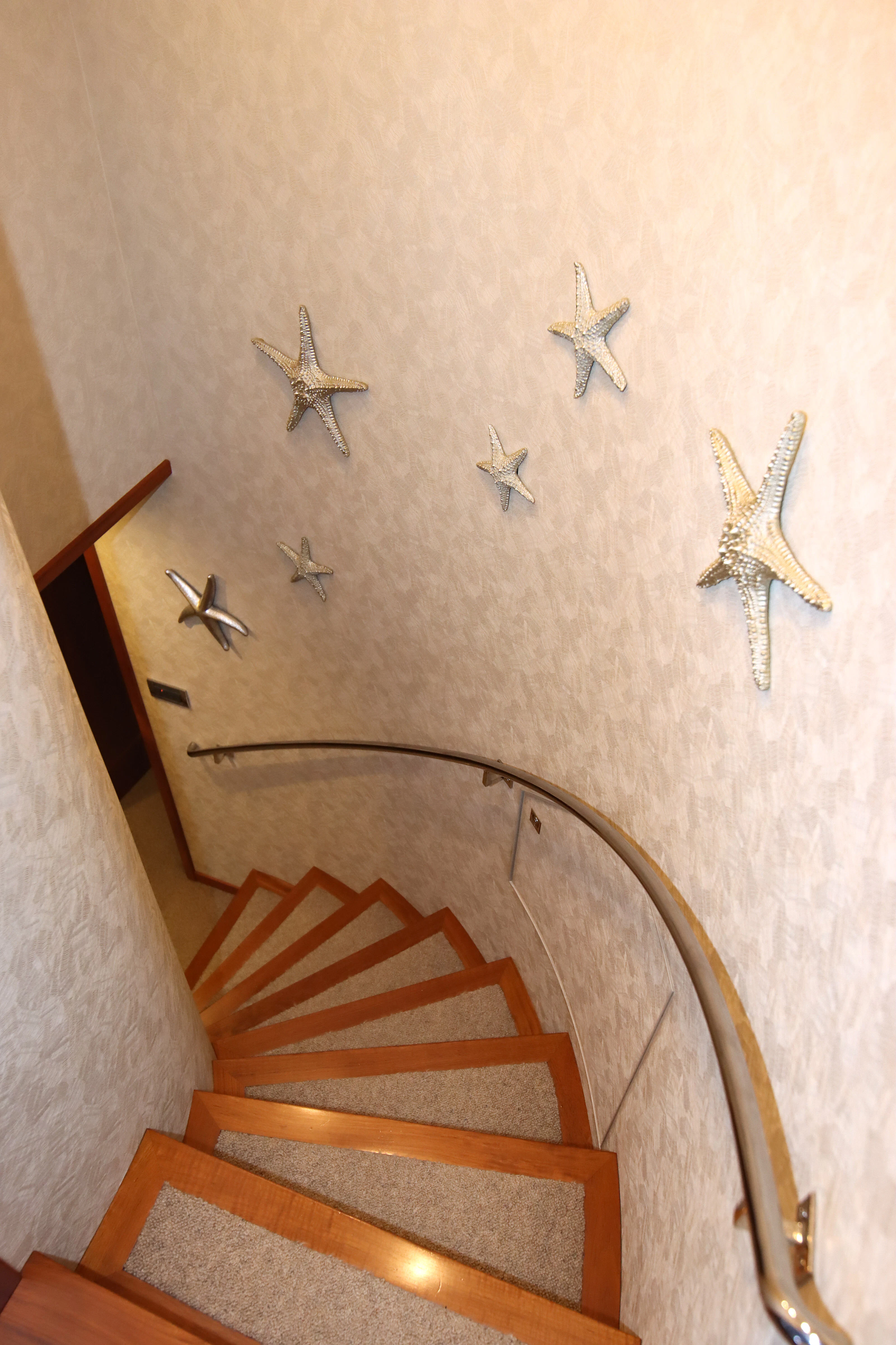 a wall with a group of stars aboard MARDIOSA Yacht for Sale