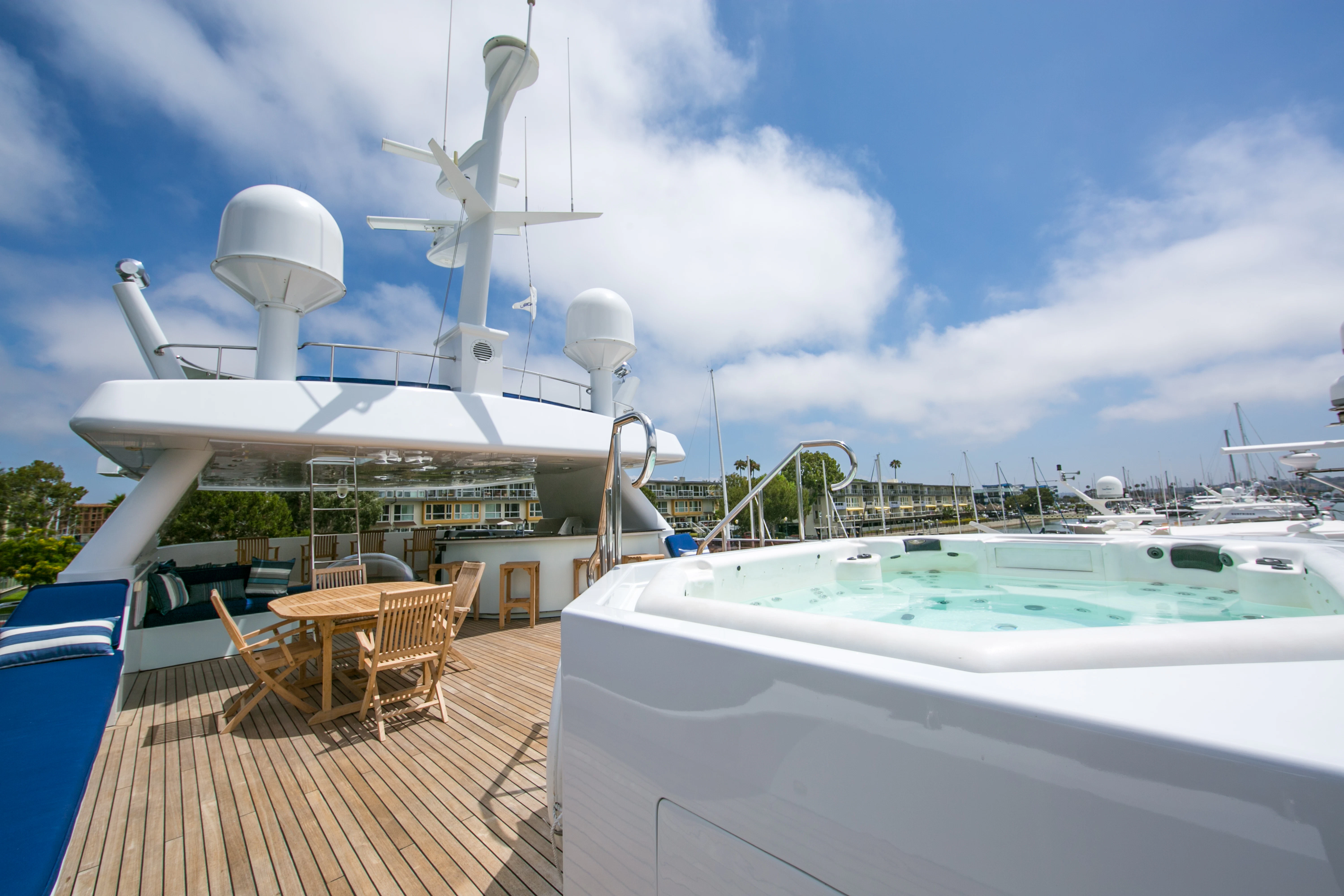a boat on the water aboard AURORA Yacht for Sale