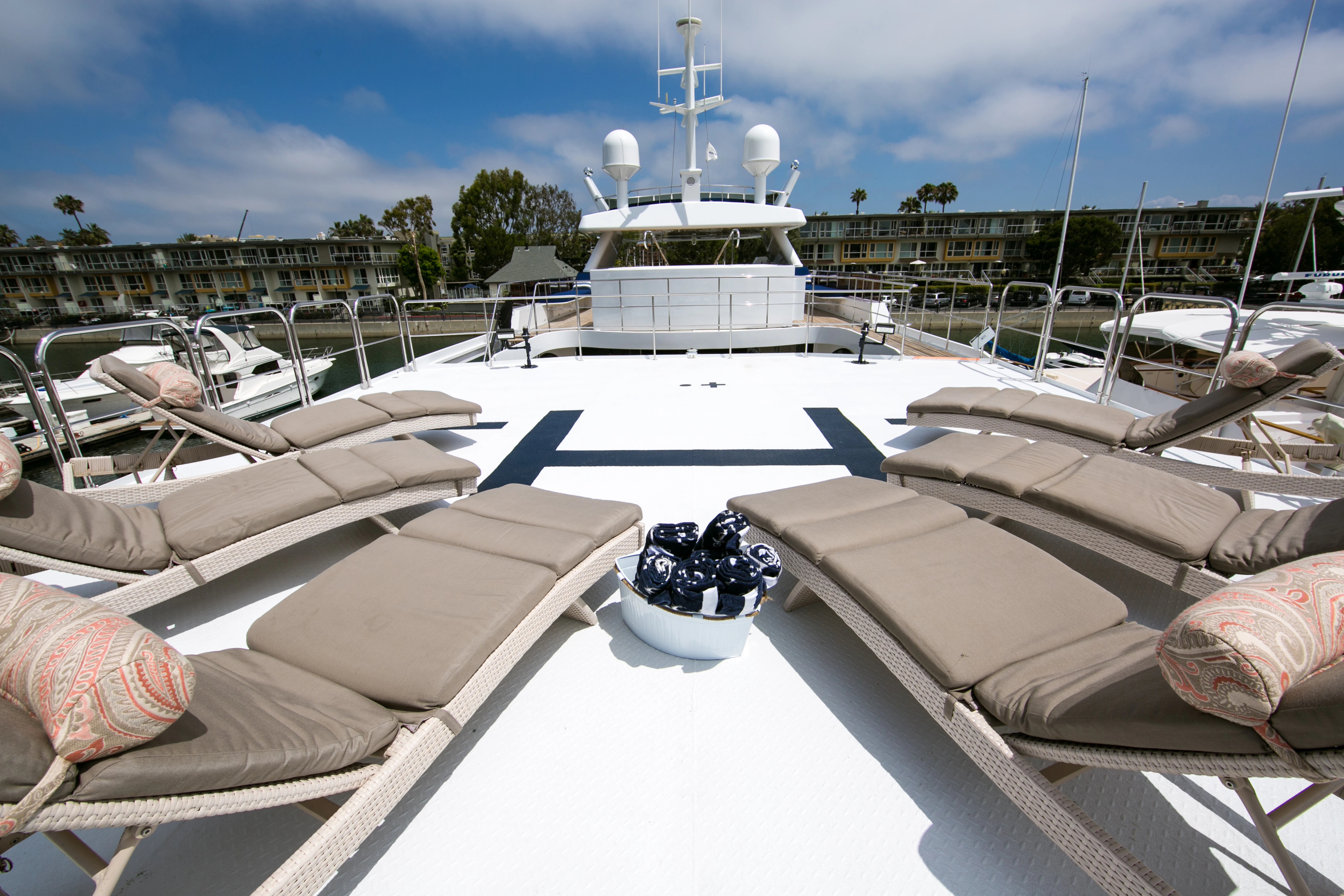 a boat on the water aboard AURORA Yacht for Sale