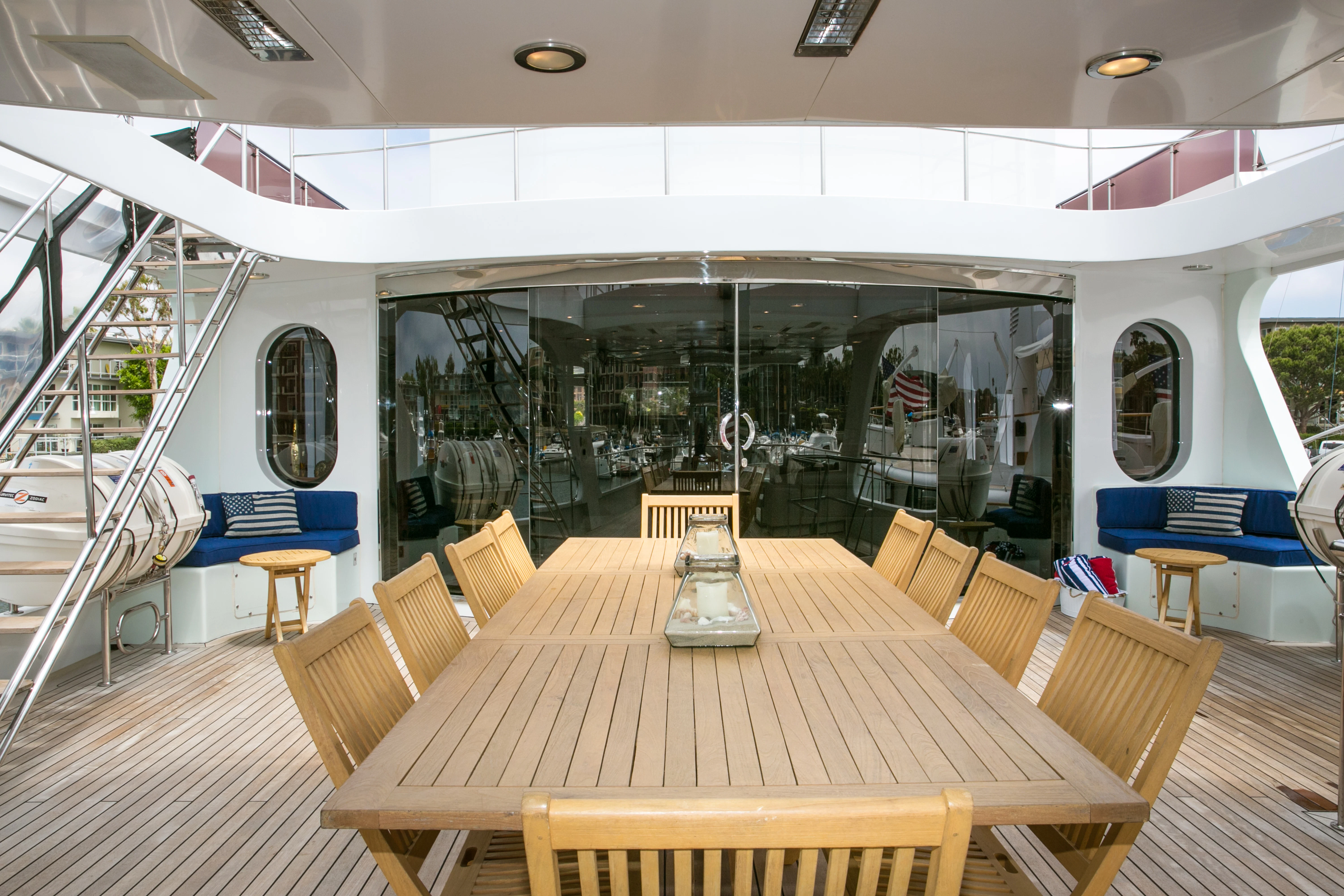 inside of a boat aboard AURORA Yacht for Sale