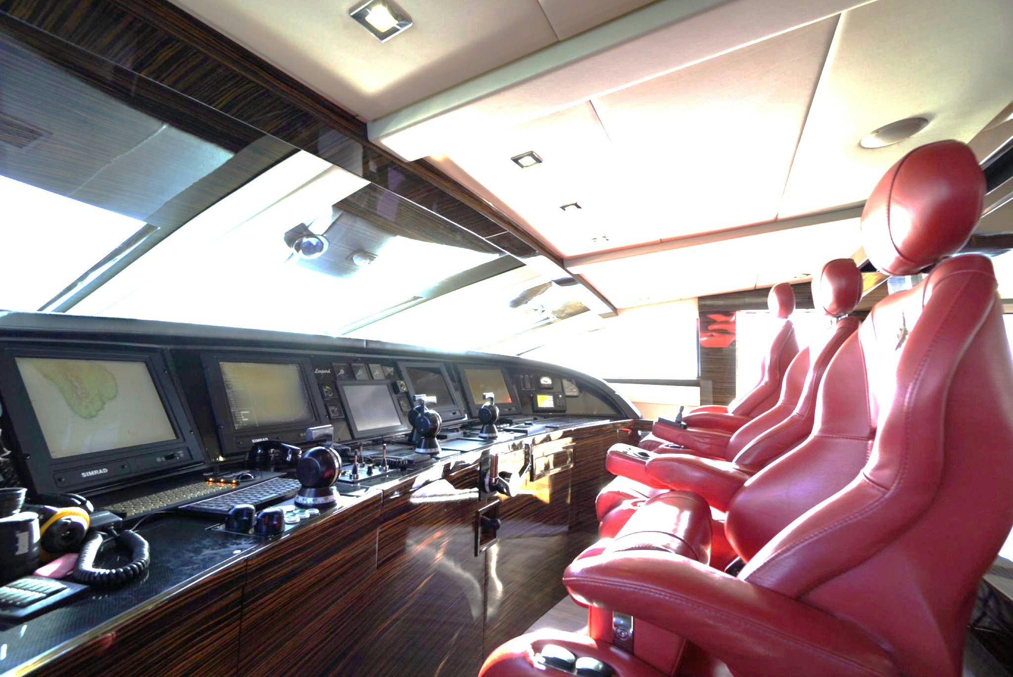 a room with a group of computers aboard GO Yacht for Sale