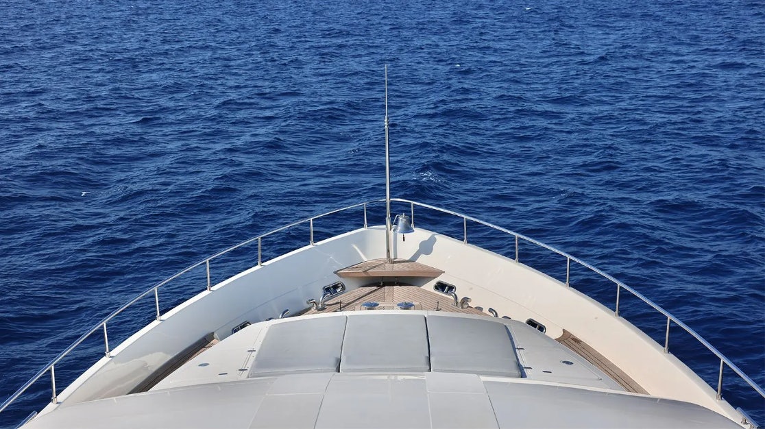 a boat in the water aboard CHAMPAGNE & CAVIAR Yacht for Charter