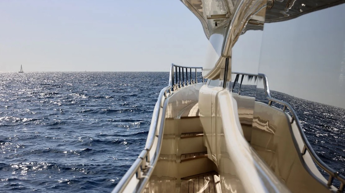 a boat on the water aboard CHAMPAGNE & CAVIAR Yacht for Charter