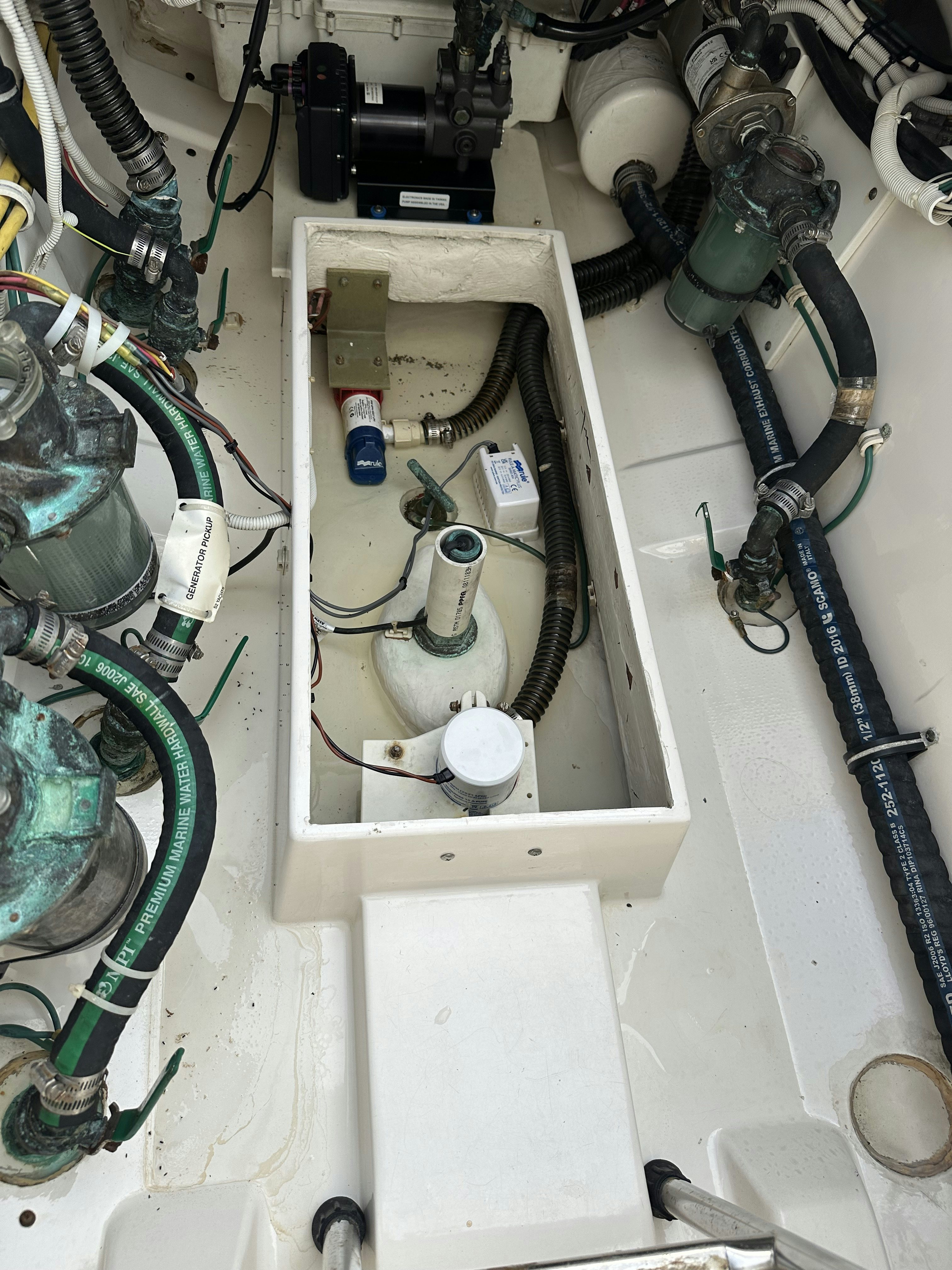 a machine with wires and a circuit board aboard PURSUIT S 408 Yacht for Sale