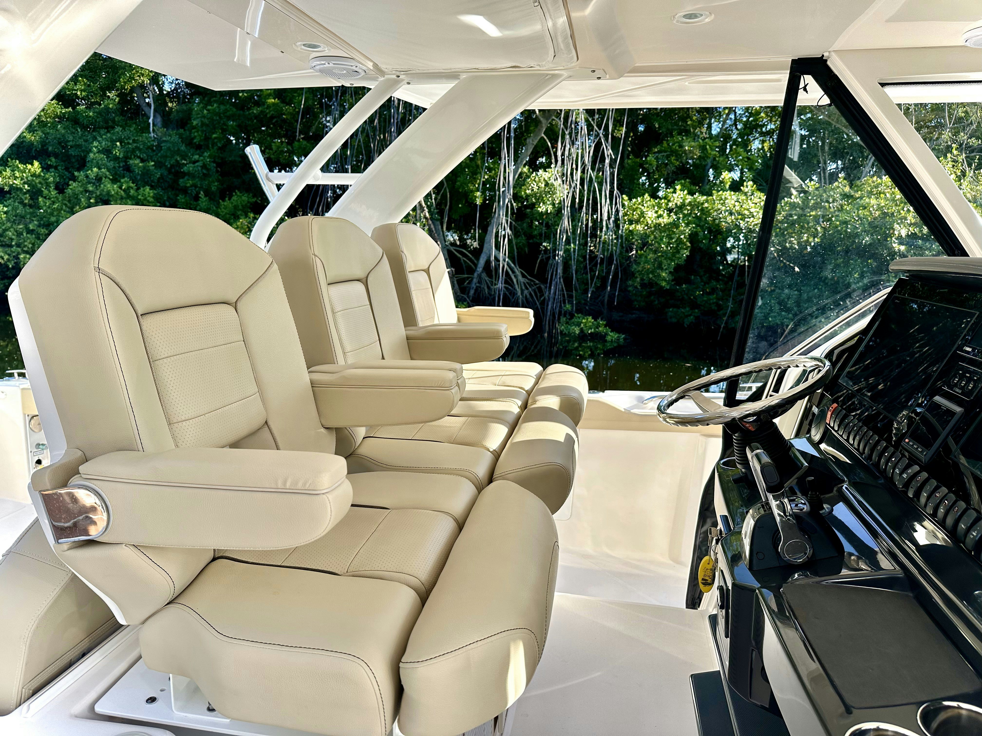 inside of a vehicle aboard PURSUIT S 408 Yacht for Sale