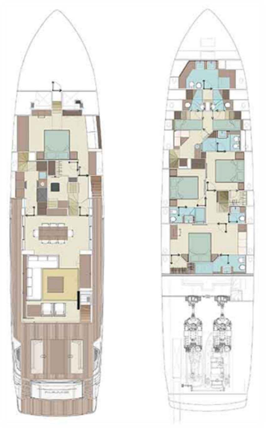 a close-up of a building aboard BARRACUDA III Yacht for Charter