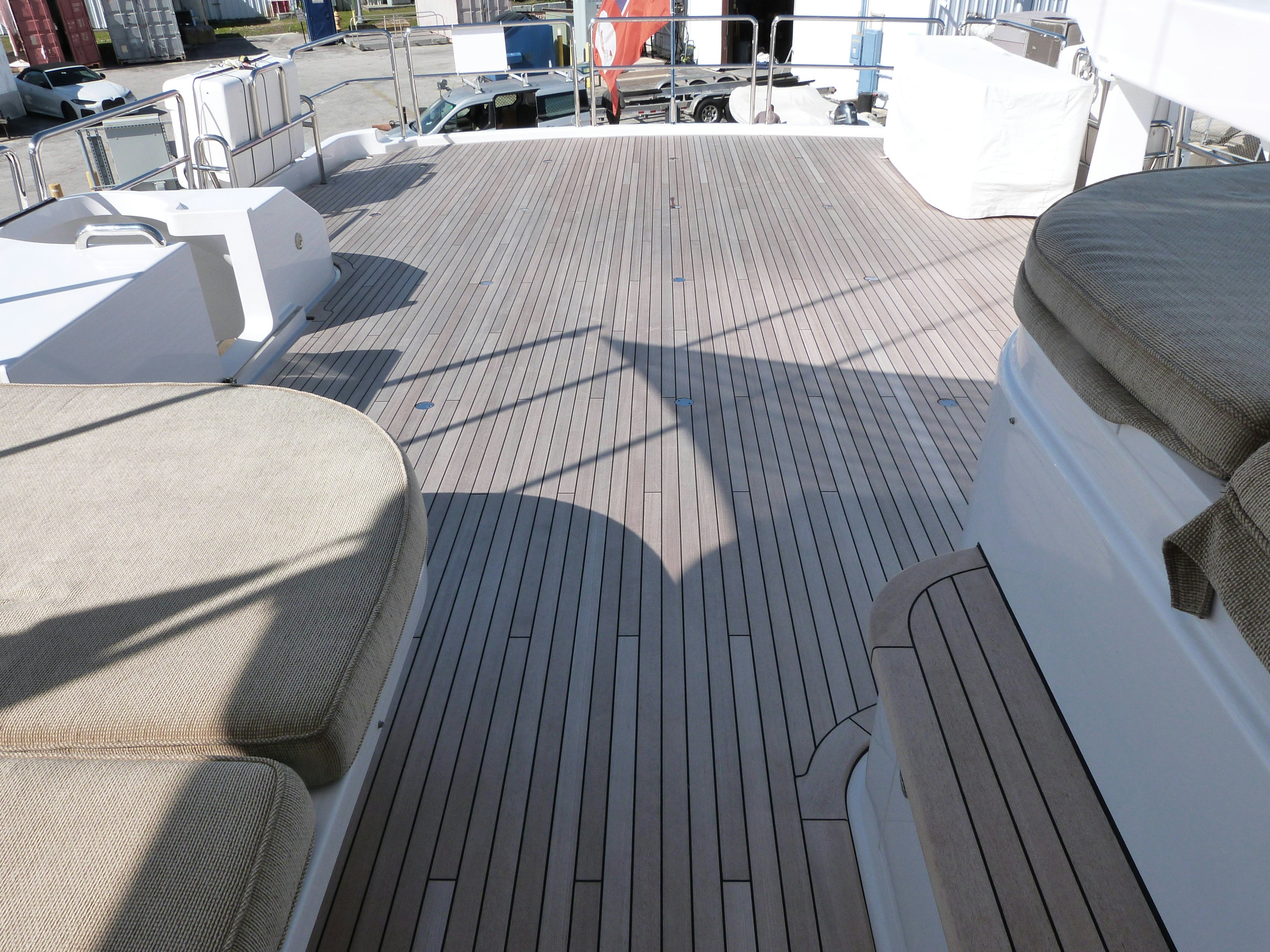 a large metal object with a metal frame on a metal surface aboard REMY ROO Yacht for Sale