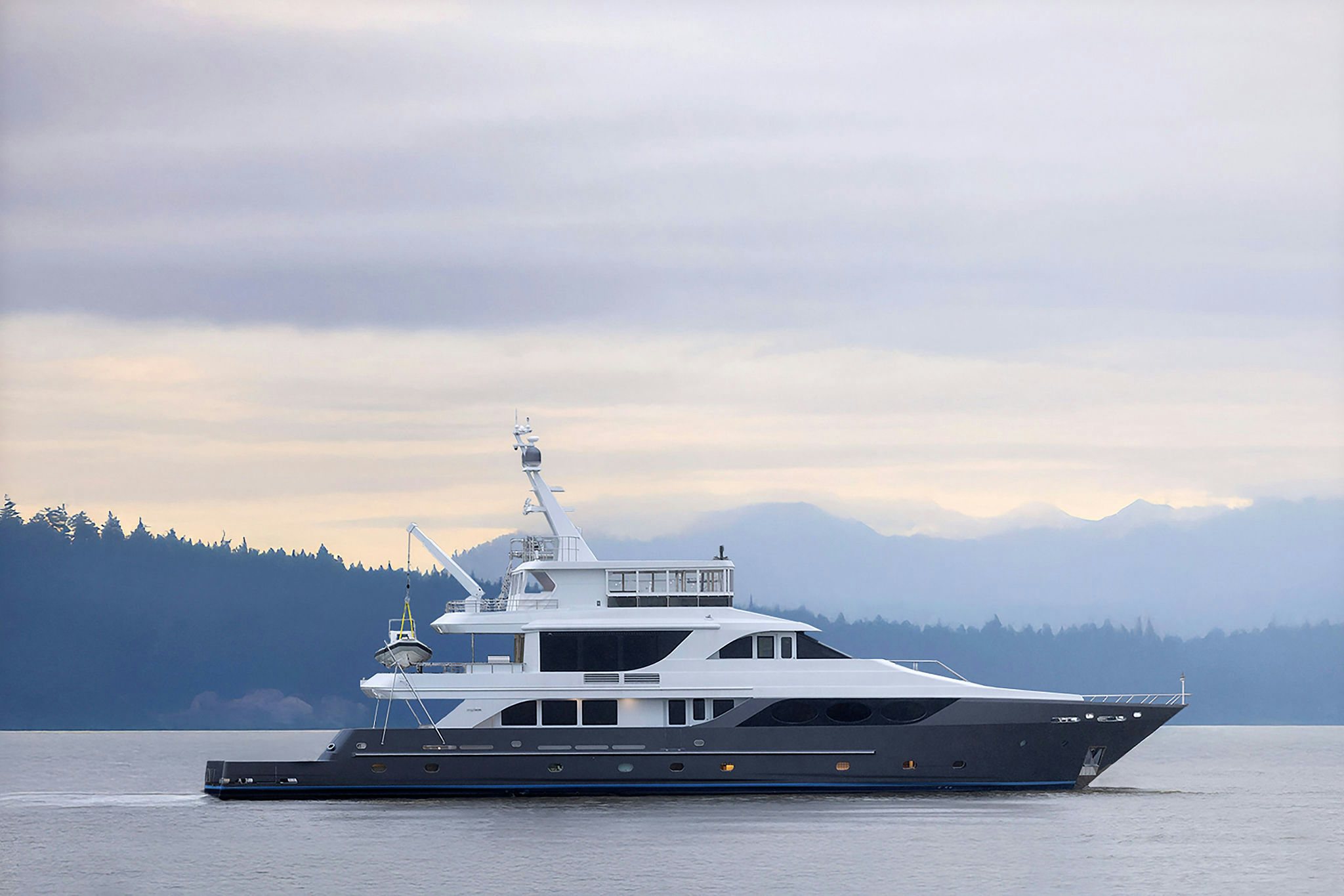 a large boat in the water aboard LAST CALL Yacht for Charter