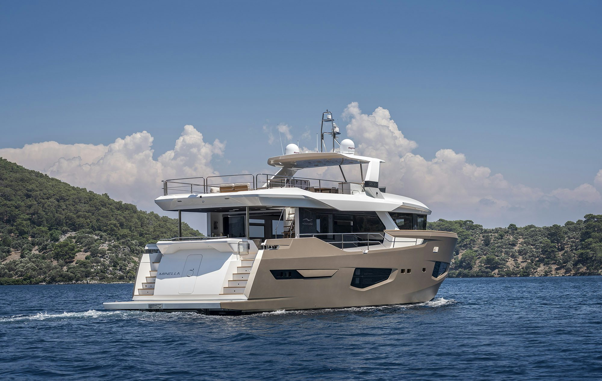 a boat on the water aboard NUMARINE 26XP/25 Yacht for Sale