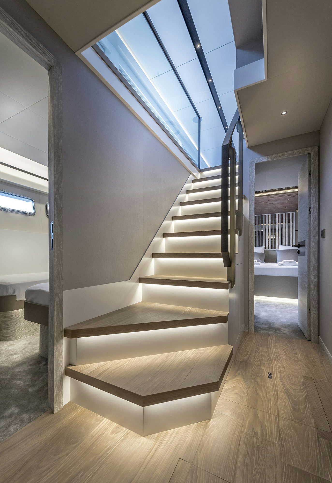 a staircase in a house aboard NUMARINE 26XP/25 Yacht for Sale