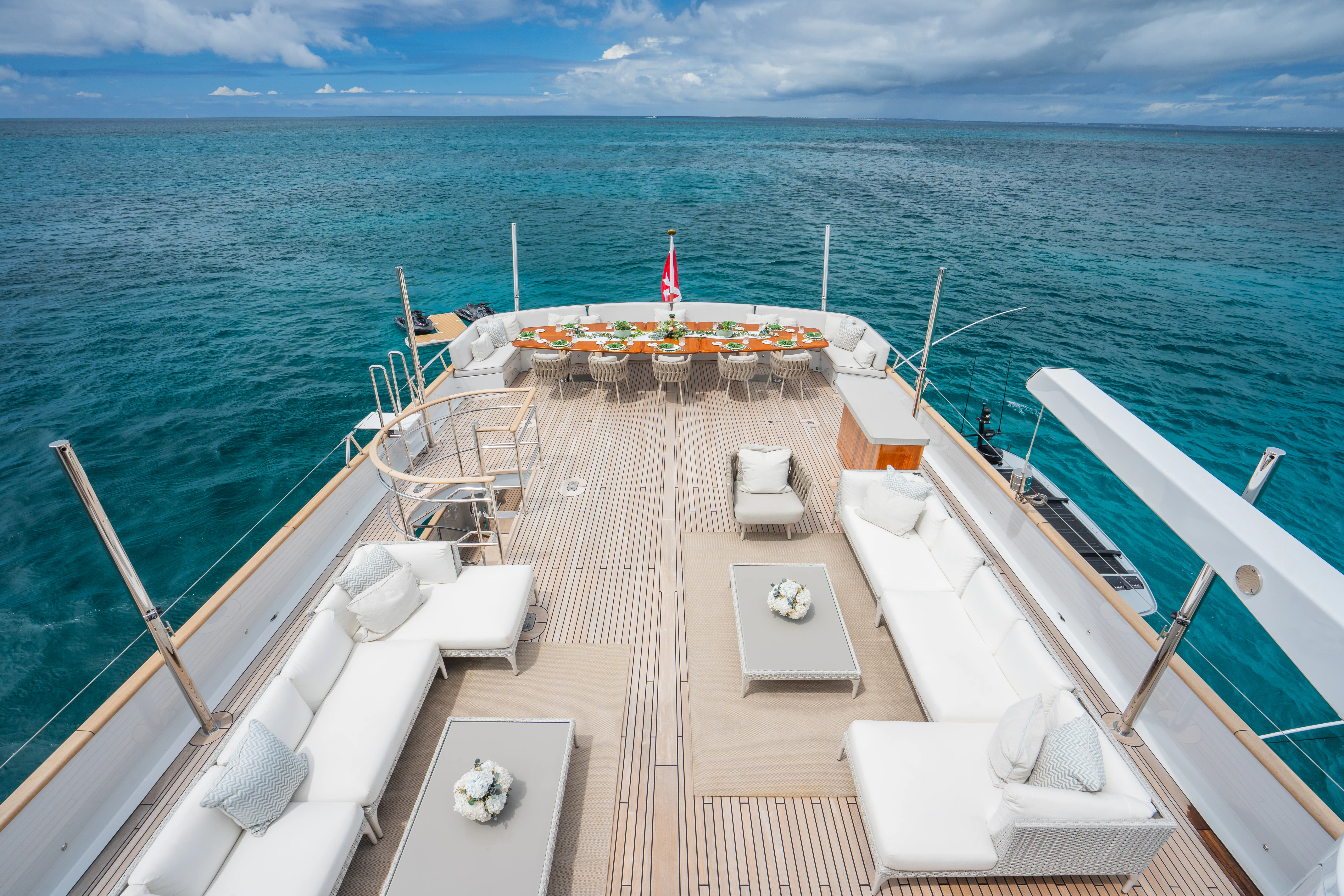 a boat on the water aboard EMERALD Yacht for Charter