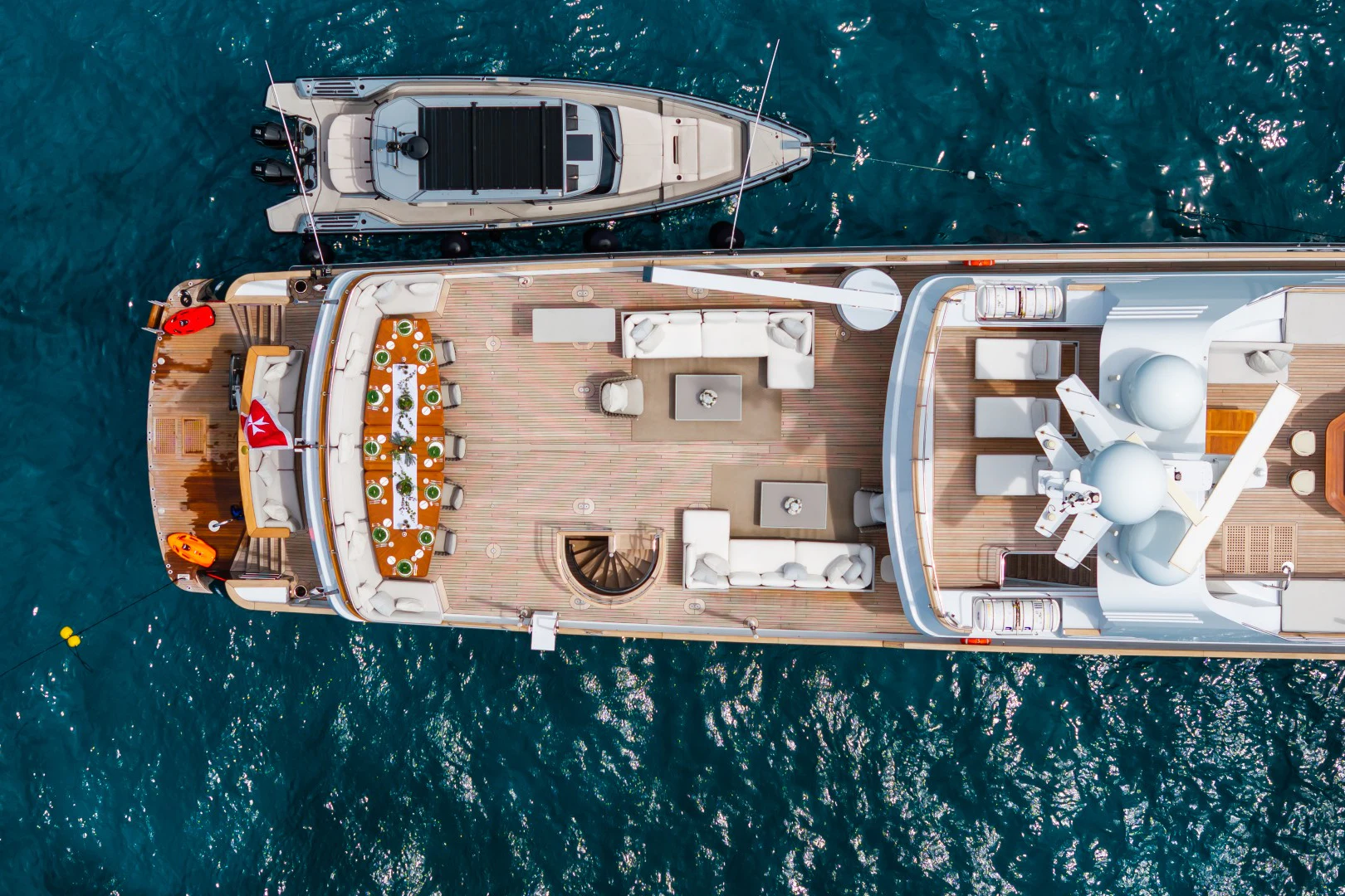 a ship on the water aboard EMERALD Yacht for Charter