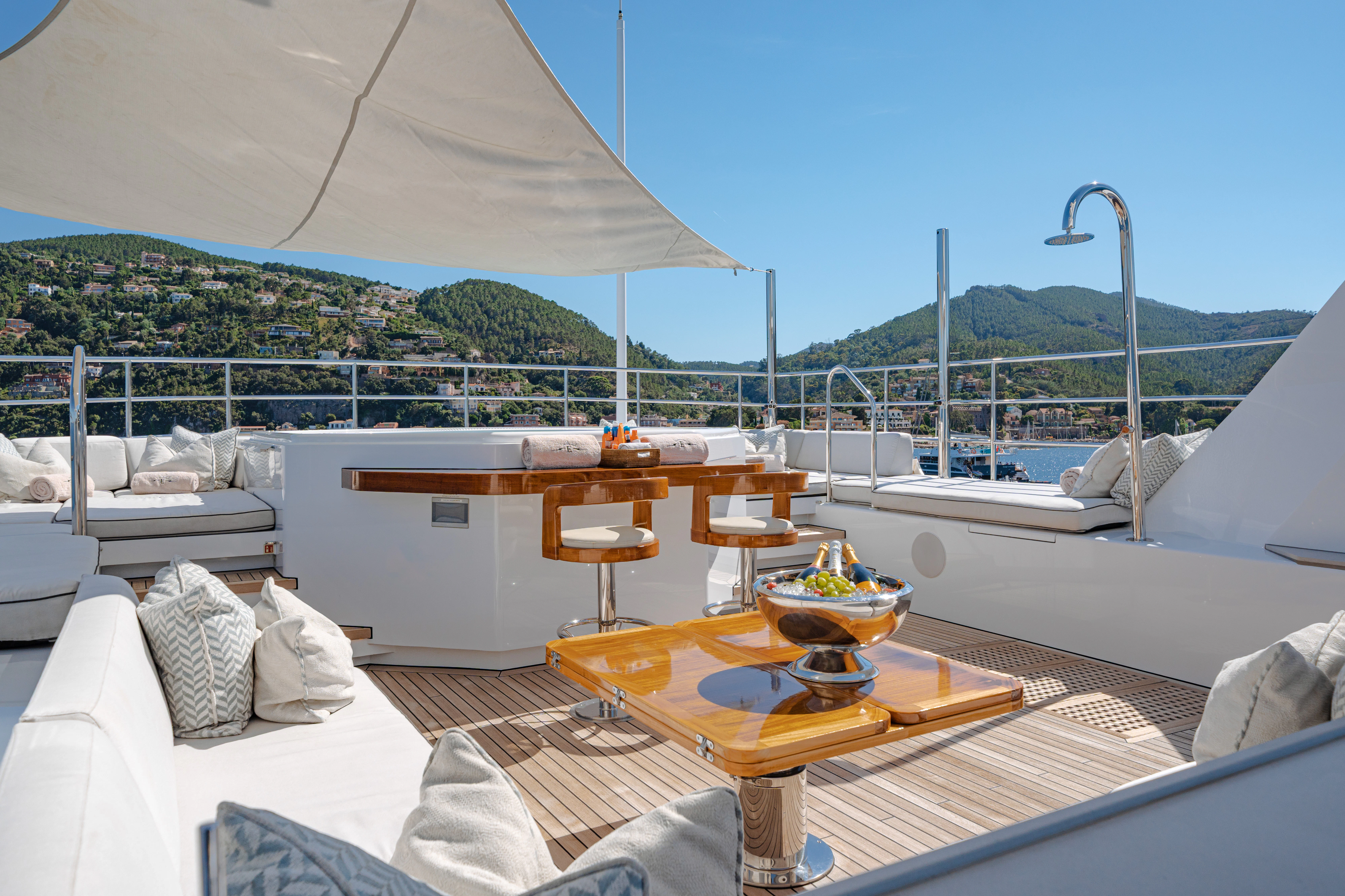 a boat on the water aboard EMERALD Yacht for Sale