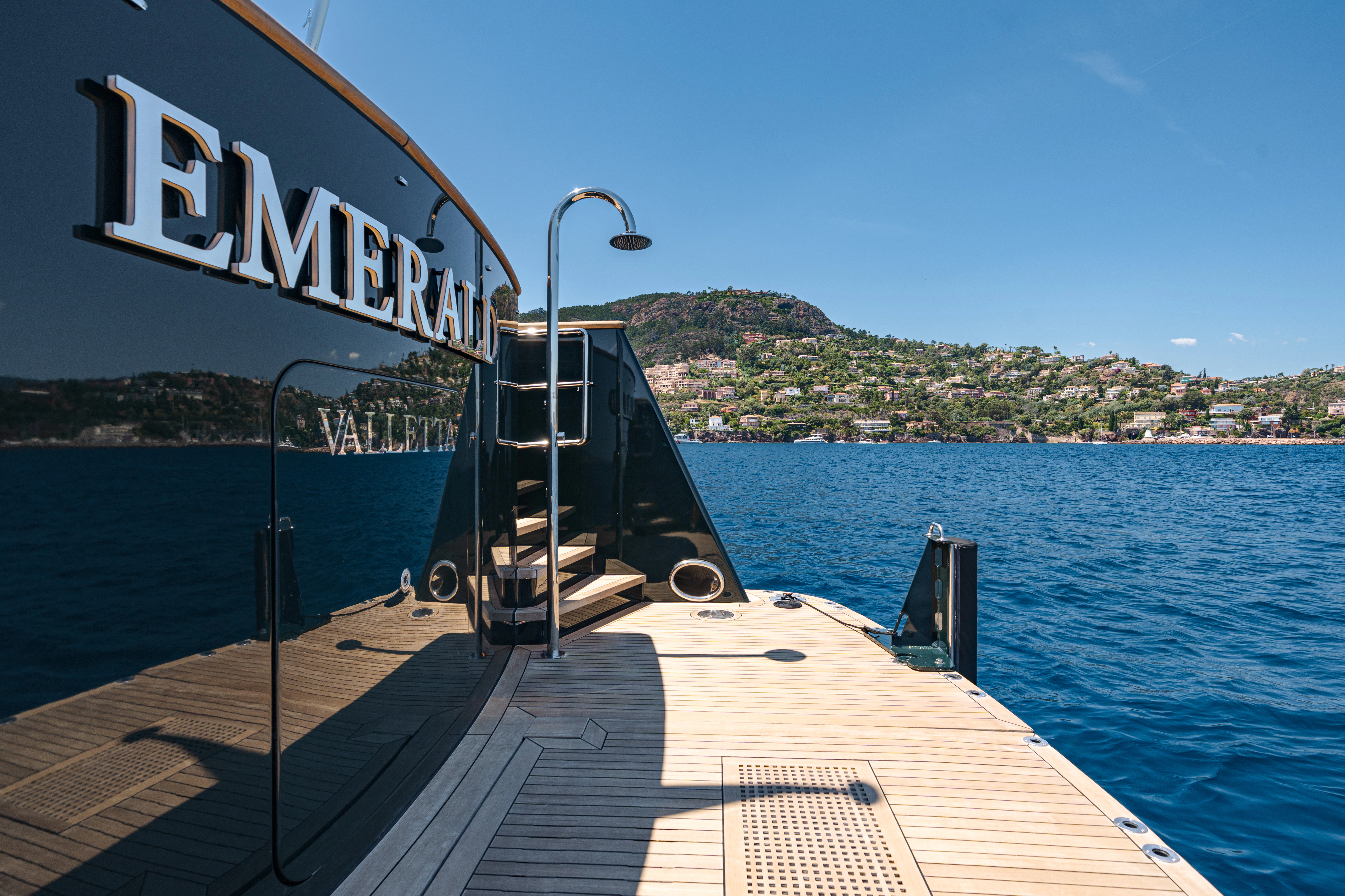 a boat on the water aboard EMERALD Yacht for Sale