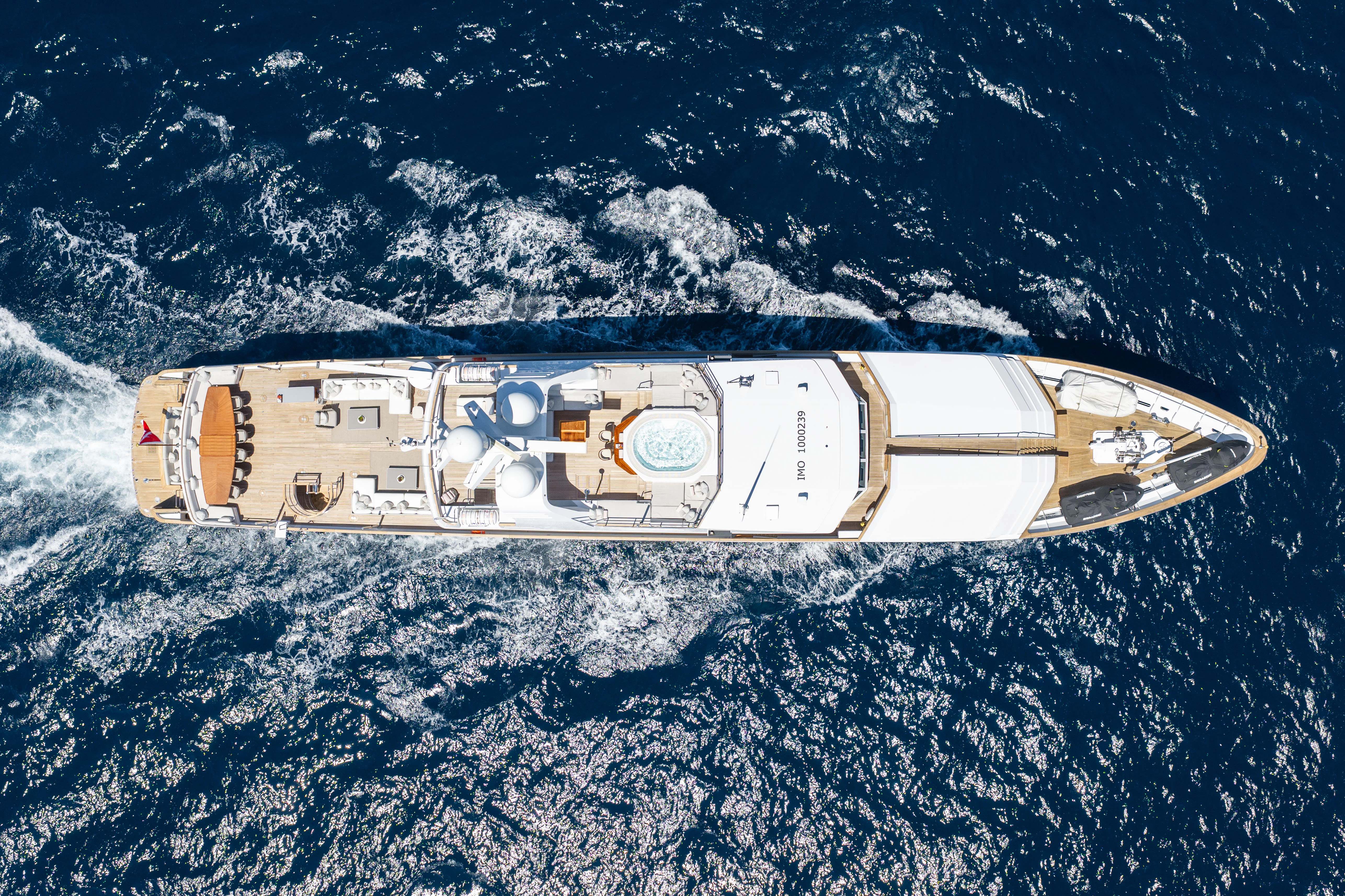 a space ship in space aboard EMERALD Yacht for Charter