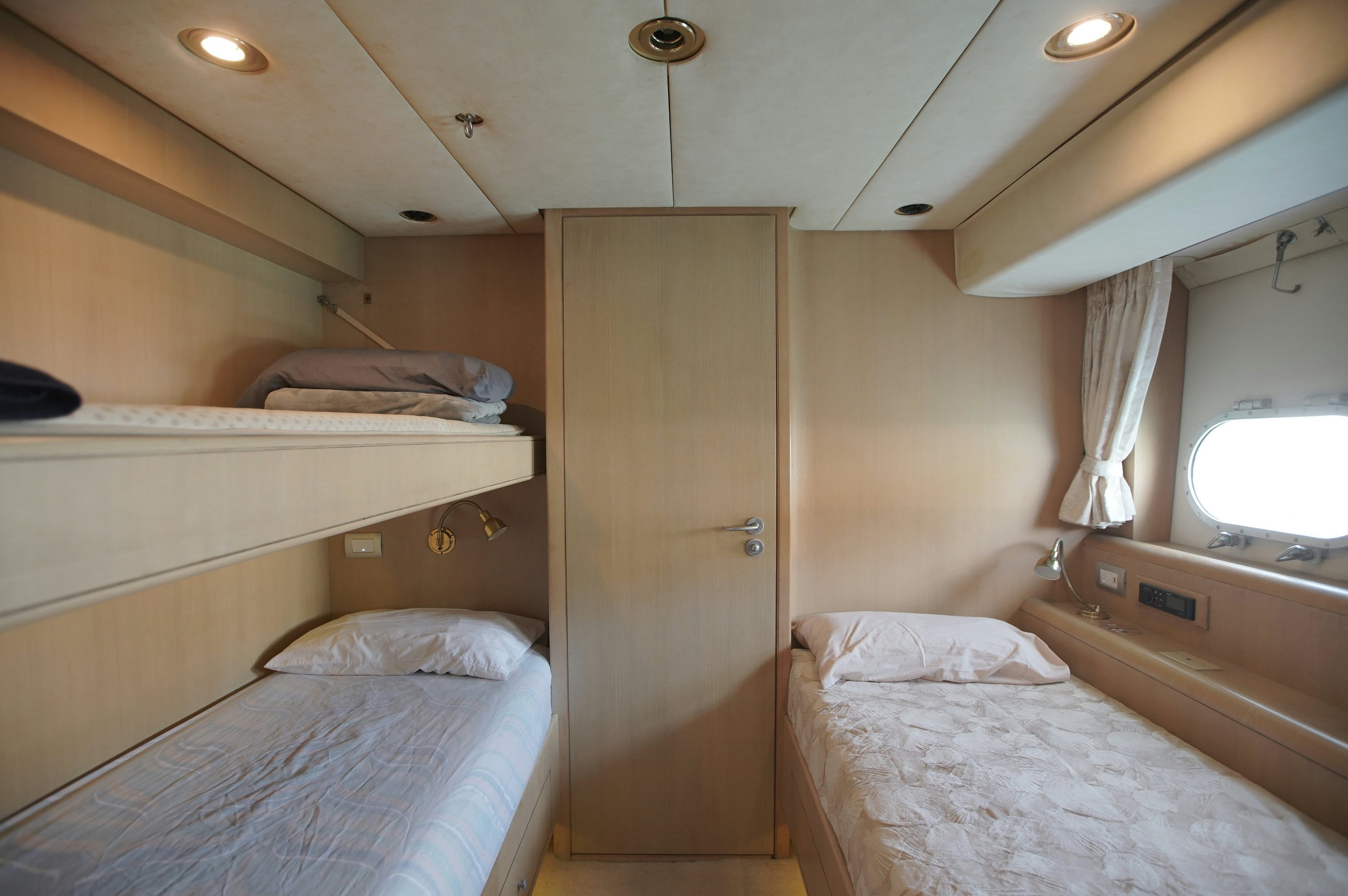 a room with two beds aboard BRAVEHEART 2 Yacht for Sale