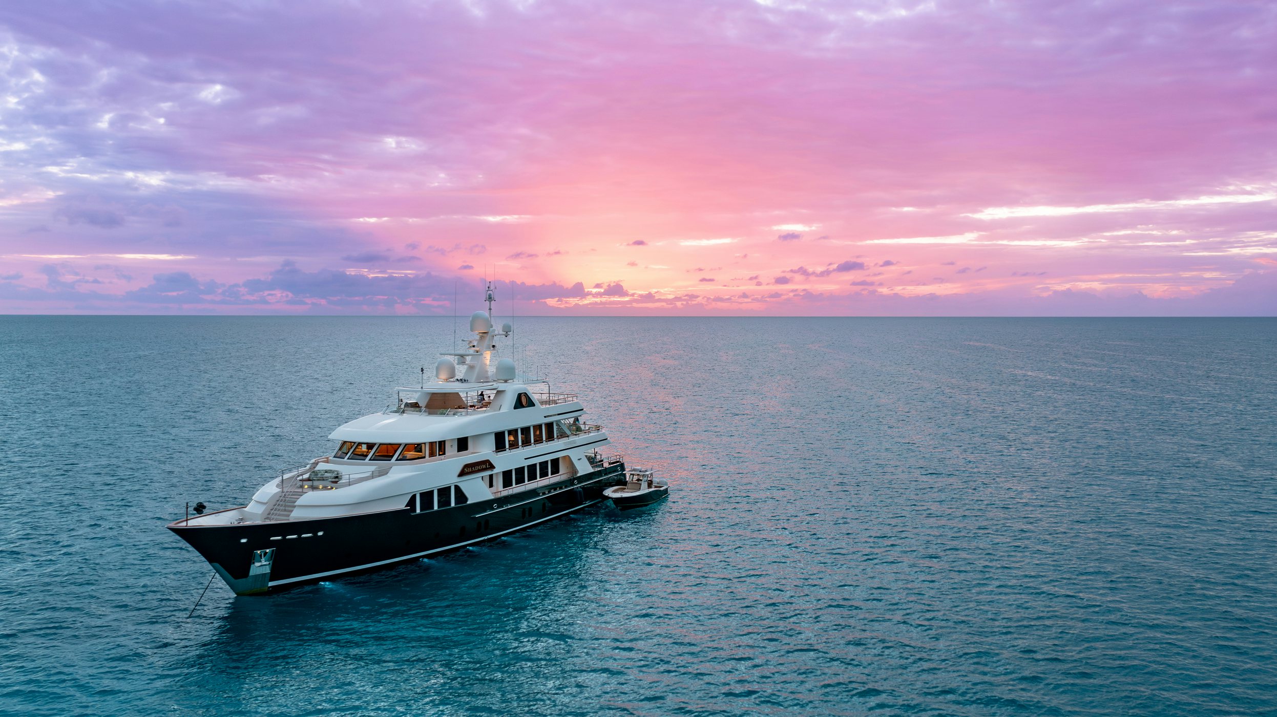 a boat in the water aboard SHADOWL Yacht for Sale