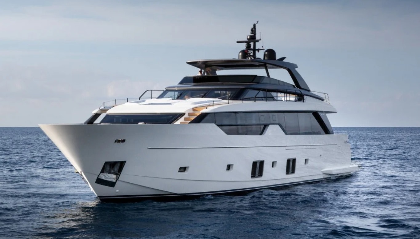a white yacht in the water aboard MAREA Yacht for Sale