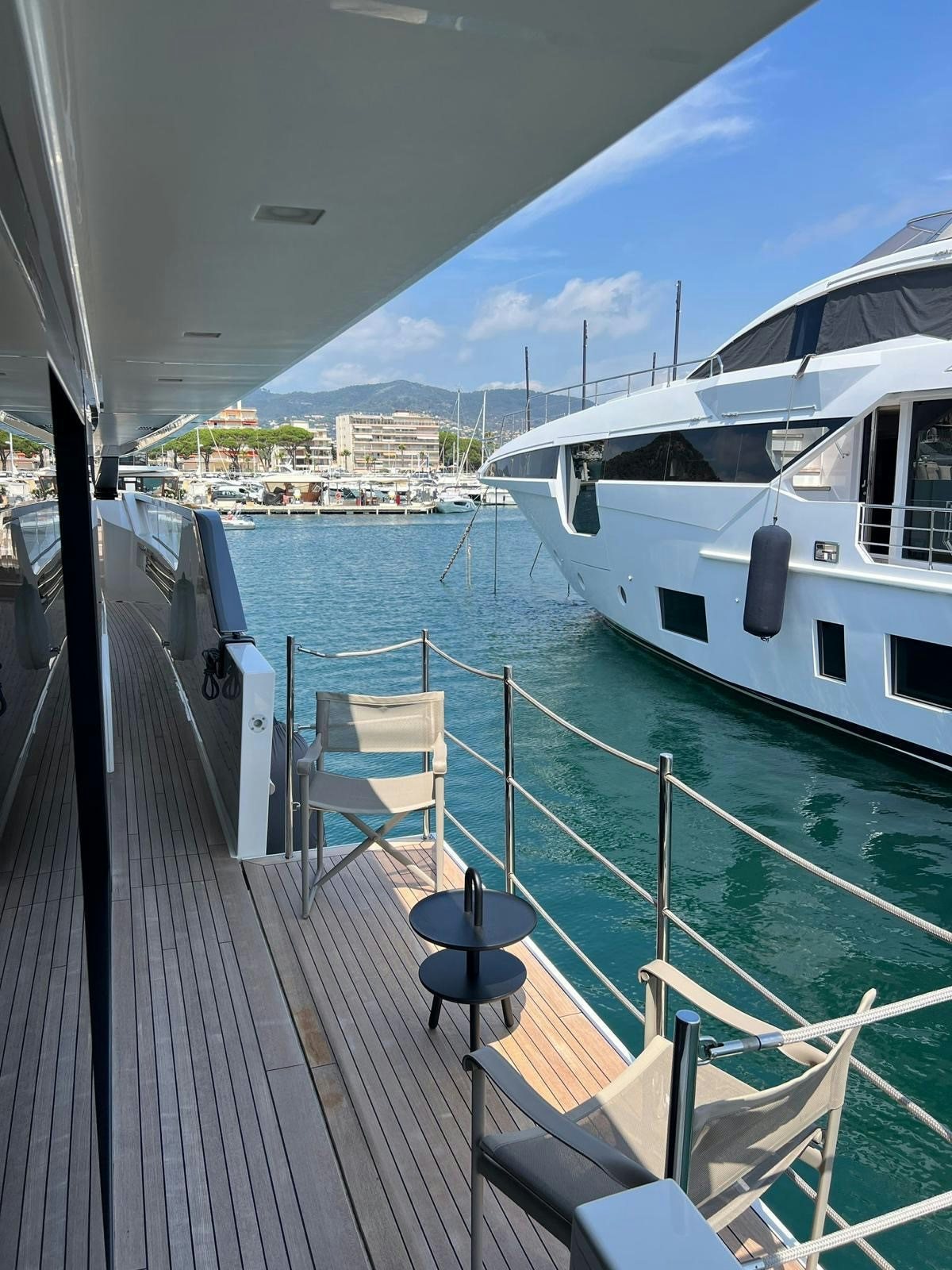 a boat on a dock aboard MAREA Yacht for Sale