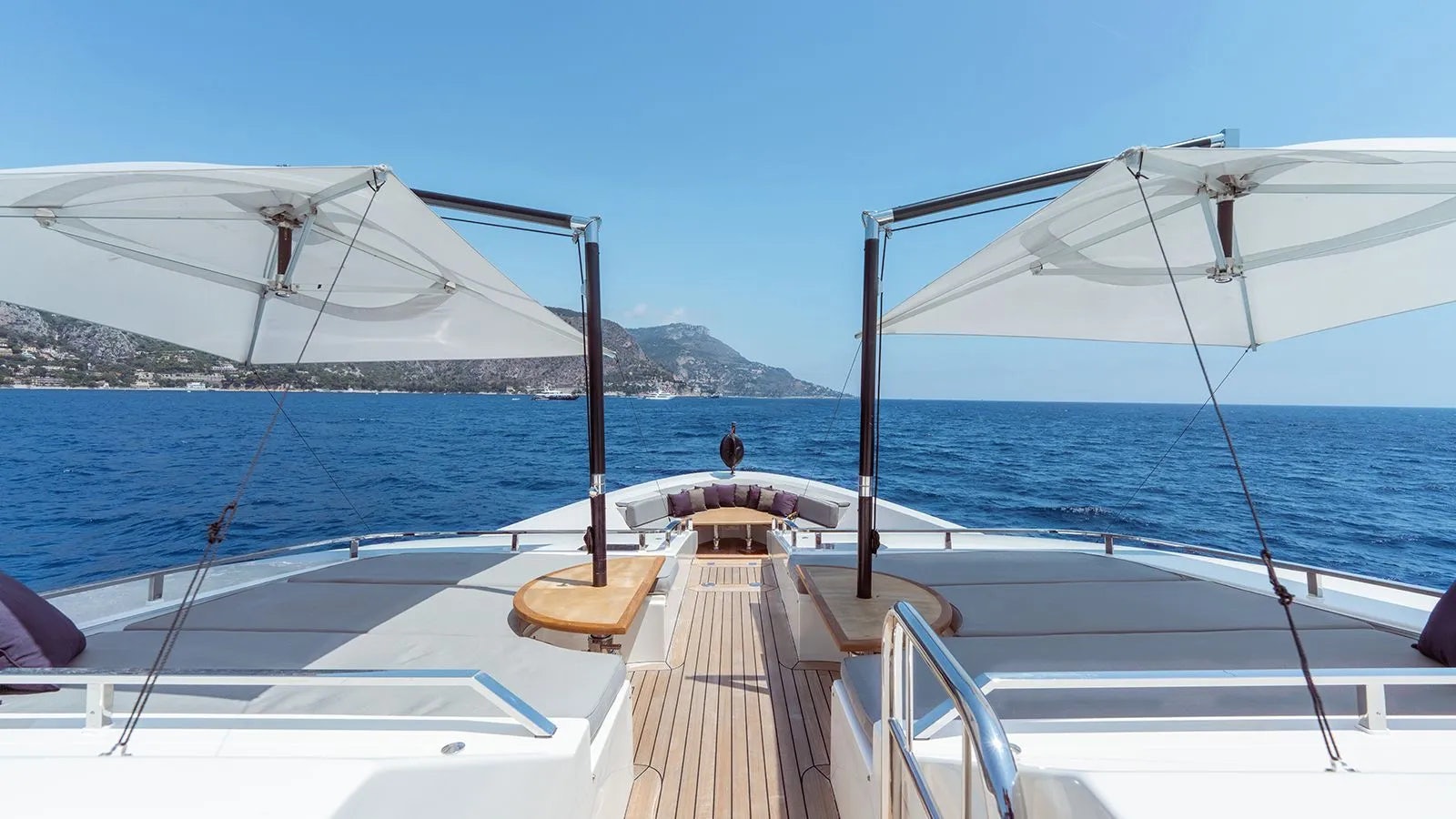 a boat on the water aboard AWAY Yacht for Charter