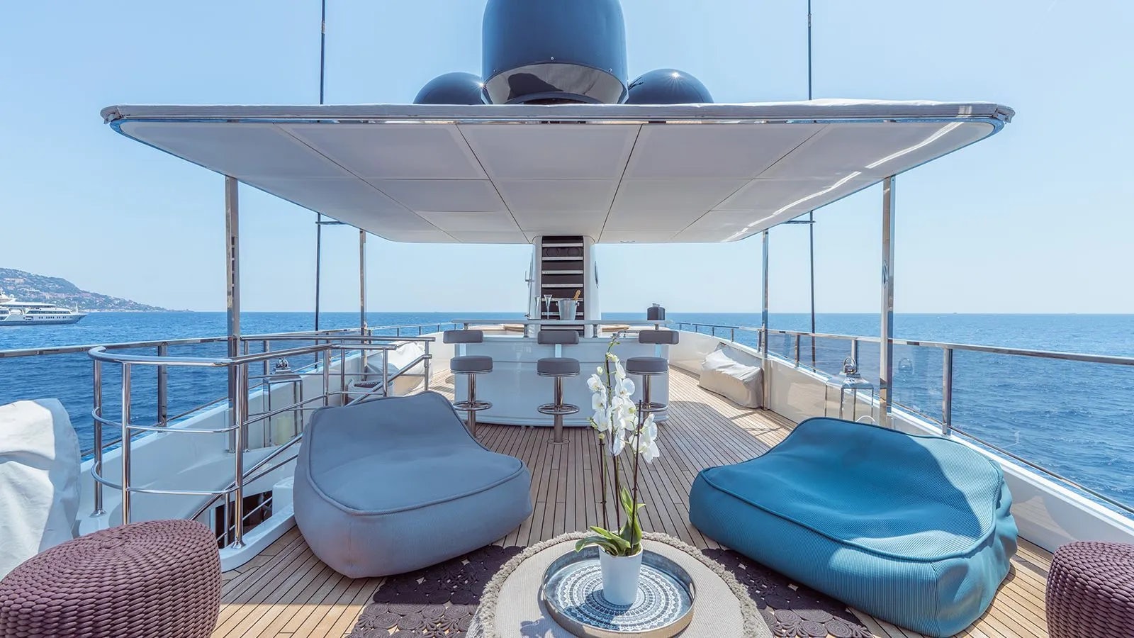 a boat on the water aboard AWAY Yacht for Charter