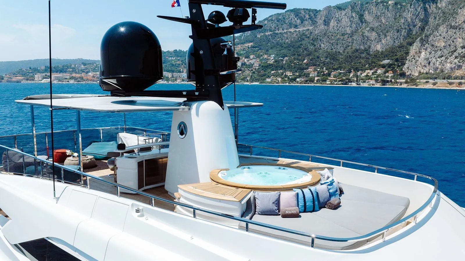 a boat on the water aboard AWAY Yacht for Charter