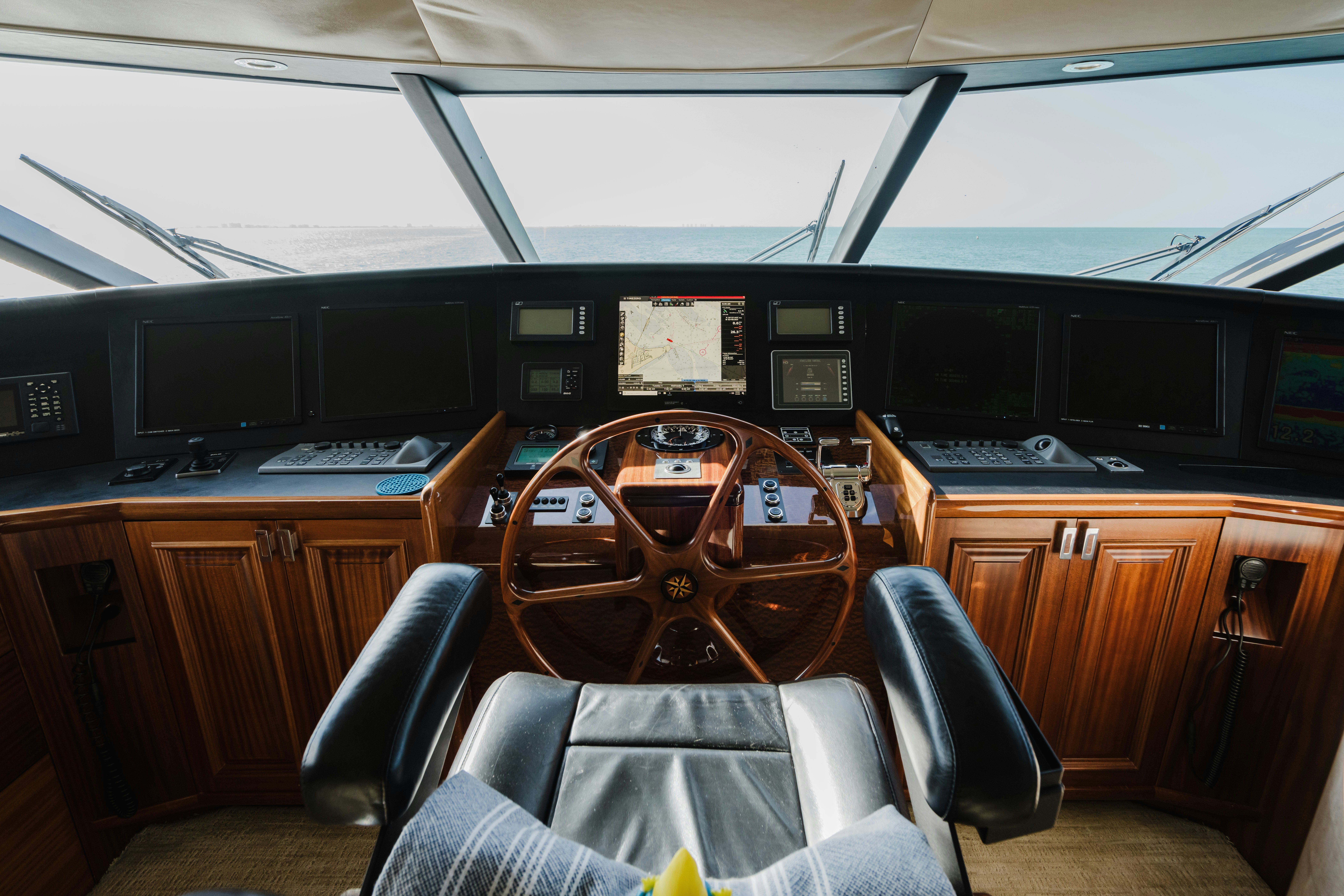 inside of a vehicle aboard SEAQUINN Yacht for Sale