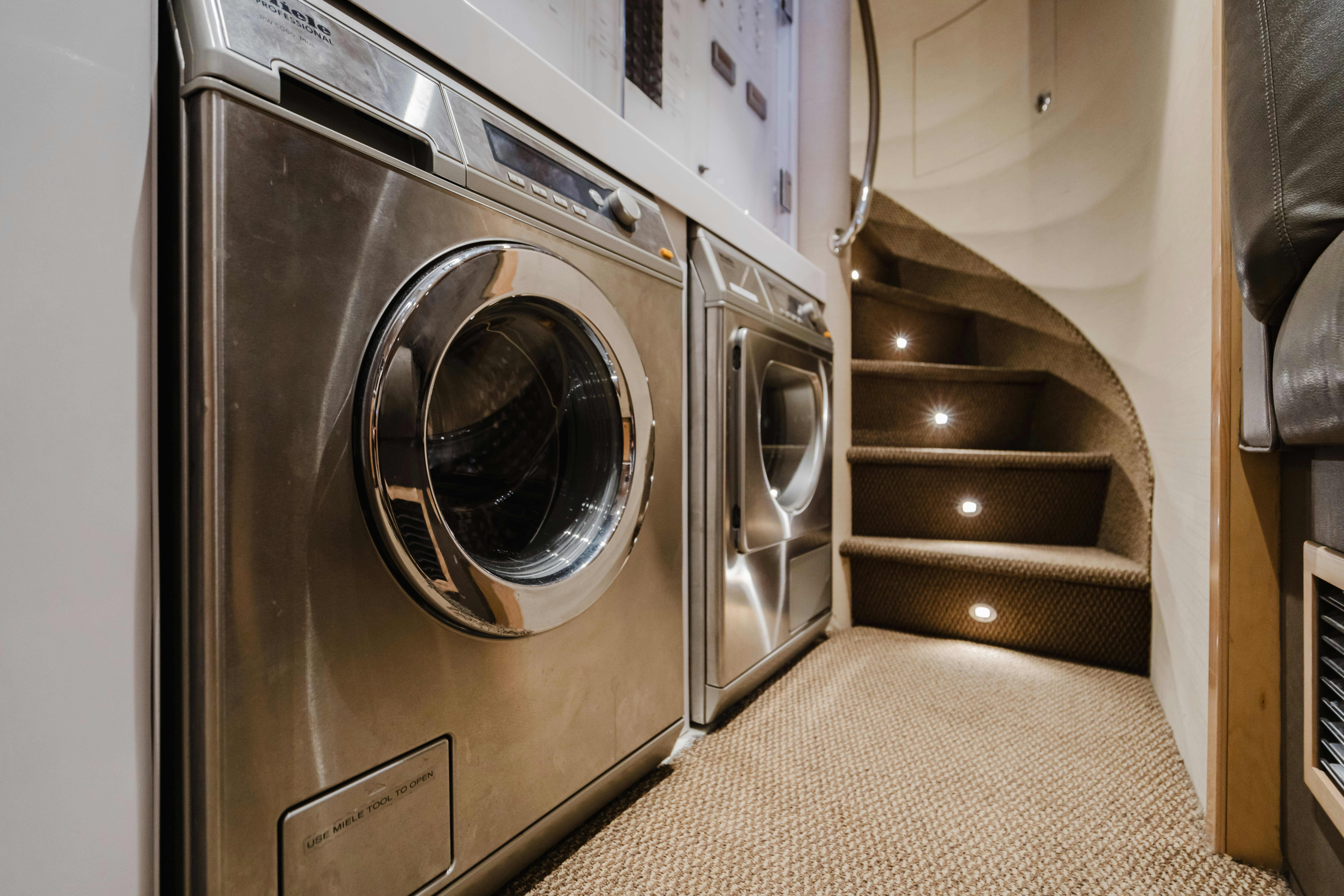 a large silver machine aboard SEAQUINN Yacht for Sale