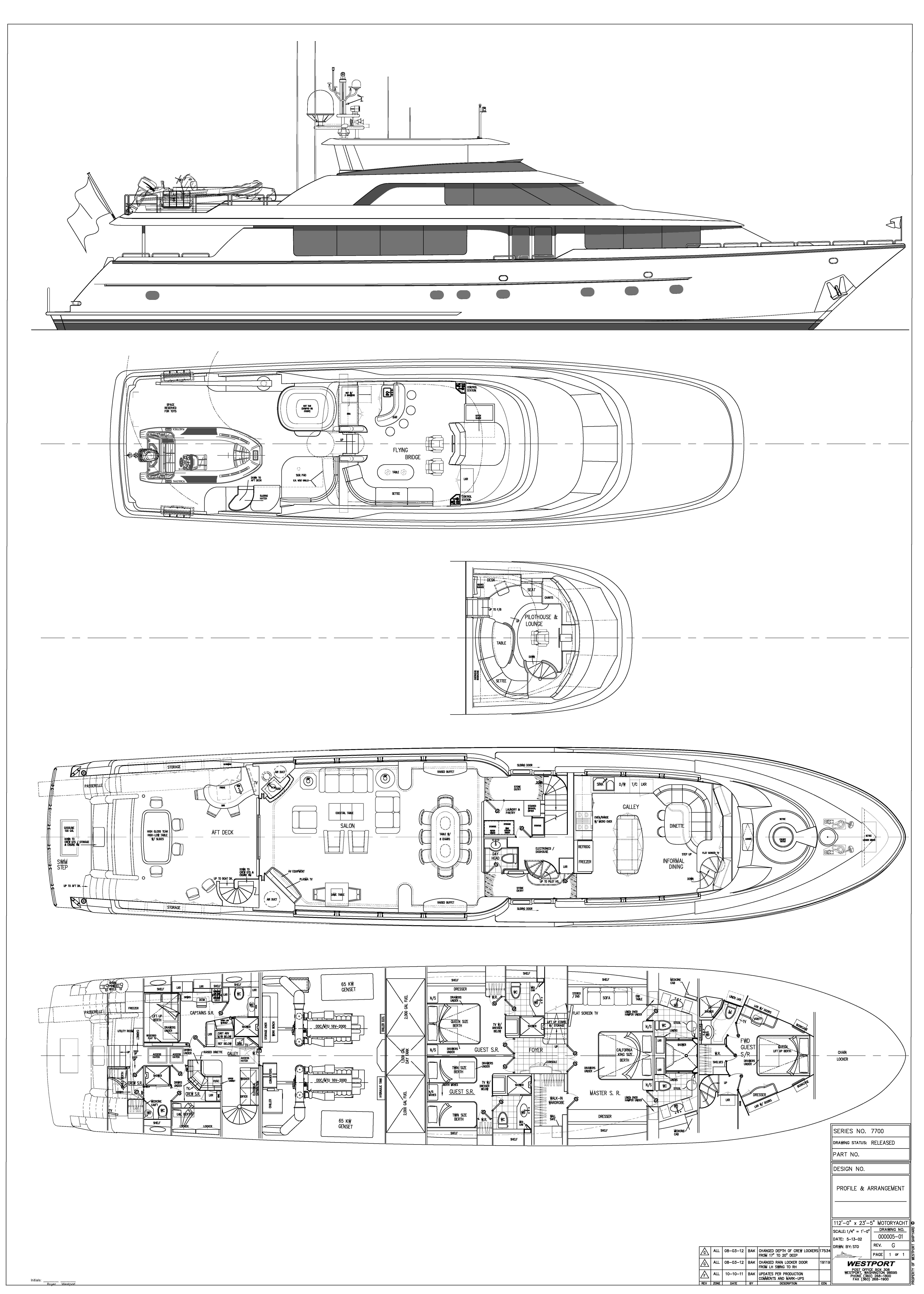 diagram, engineering drawing aboard SEAQUINN Yacht for Sale